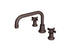 Emerson Two Handle Deck Mount Squaretop Bath Trim with Defined Cross Handles in Architectural Copper