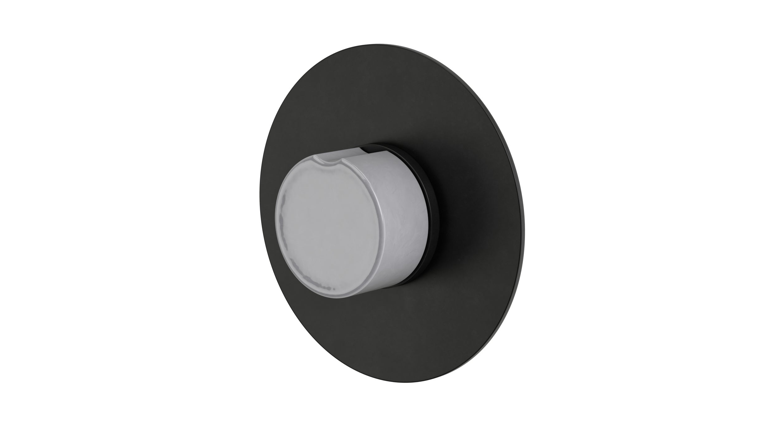 Foundry One Handle Wall Mount Shower Trim with Groove Ceramic Knob Handle in Oil Rubbed Bronze