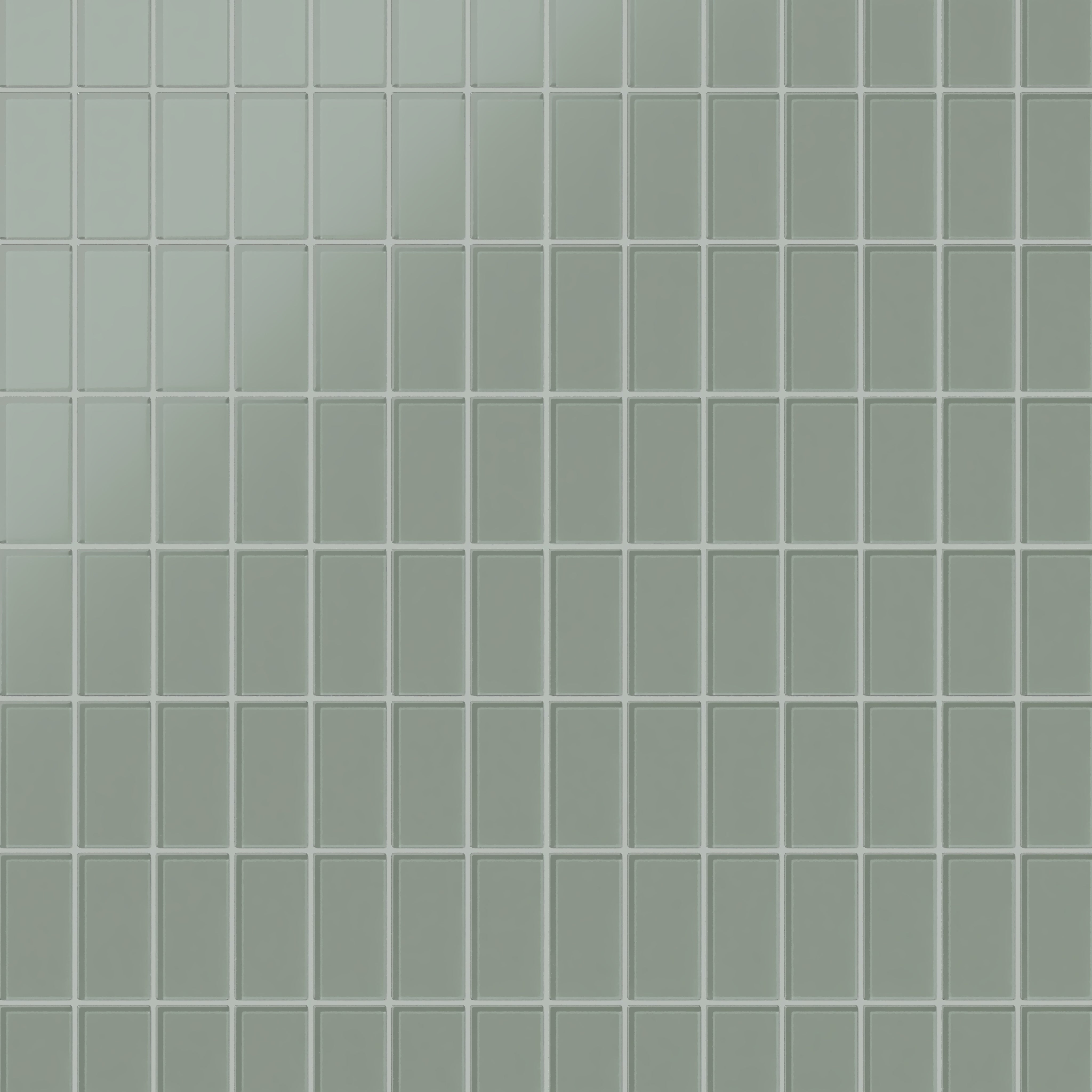2x4 Straight Set Sheeted Glass Mosaic Tile in Hummingbird Matte