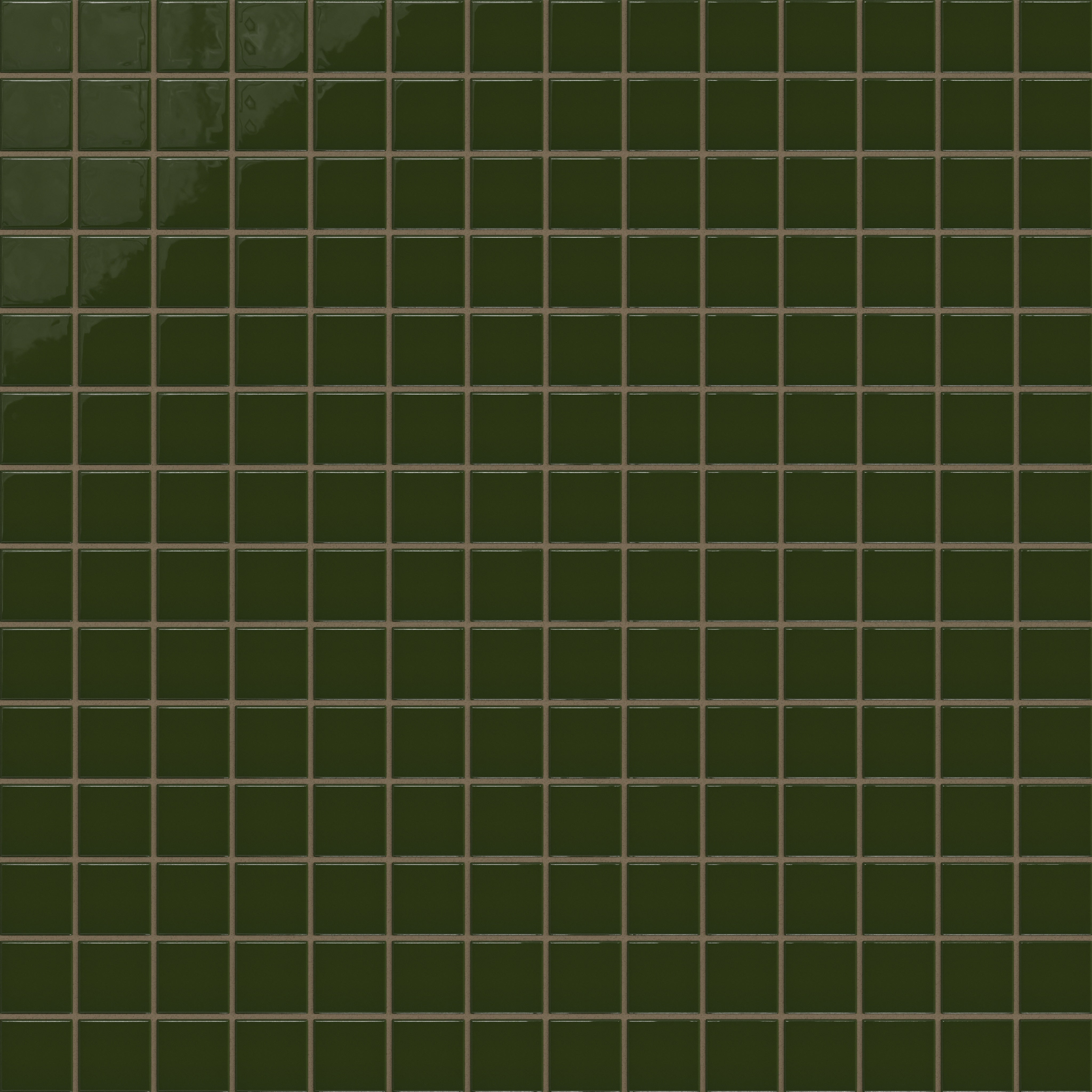 2x2 Straight Set Sheeted Natural Press Ceramic Mosaic Tile in Green Apatite Gloss