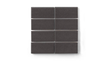 2x4 Straight Set Sheeted Original Ceramic Mosaic Tile in Carbon Matte