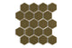 3" Hexagon Sheeted Original Ceramic Mosaic Tile in Chaparral Gloss