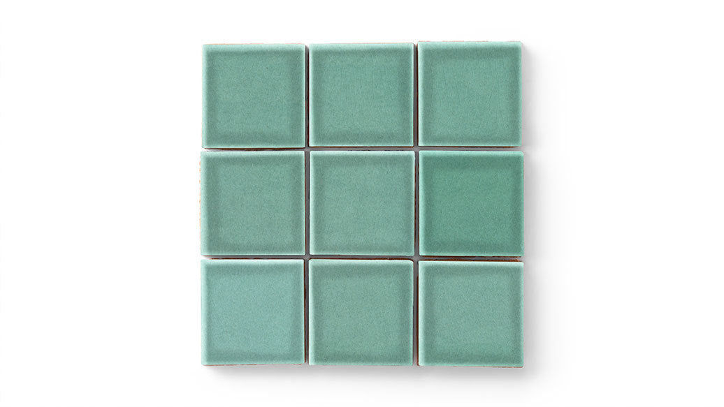 3x3 Straight Set Sheeted Original Ceramic Mosaic Tile in Amalfi Coast Gloss