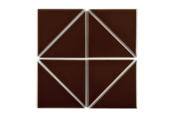 6" Triangle Original Ceramic Tile in Garnet Gloss