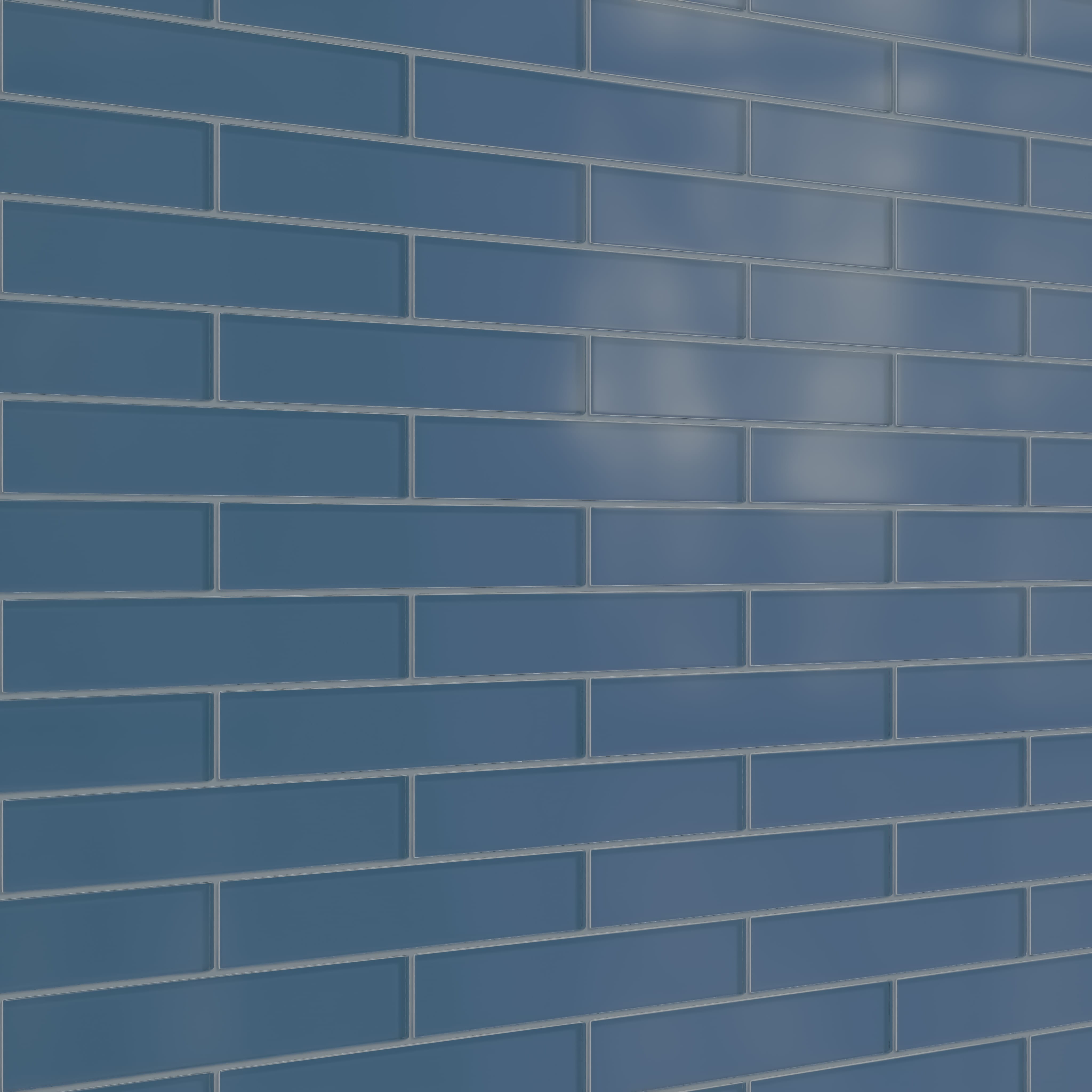 Factory Sale 2x12 Glass Tile in Blue Jay Matte