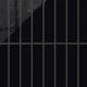 3x12 Natural Press Ceramic Tile in Bone Black Gloss