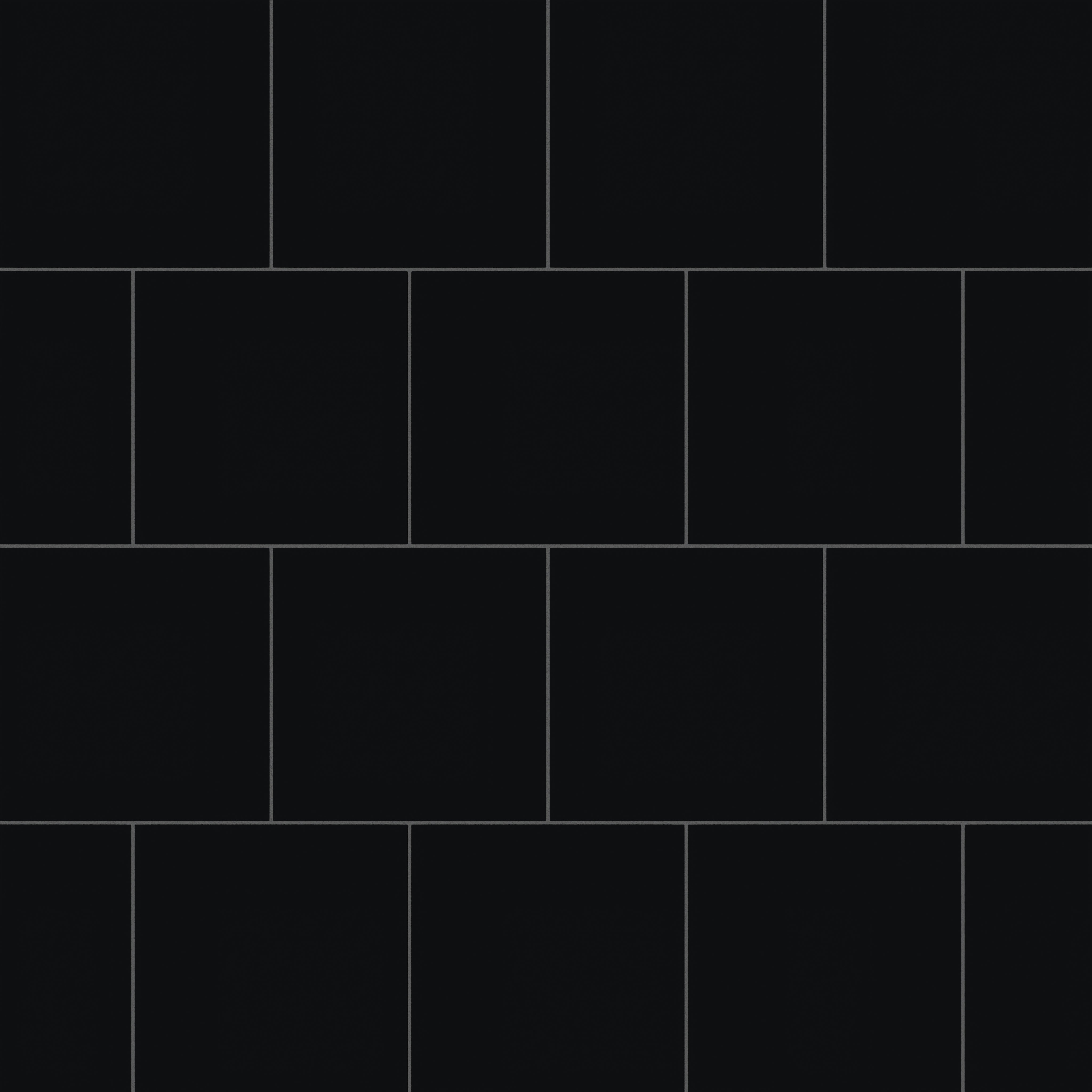 12x12 Natural Press Ceramic Tile in Bone Black Matte