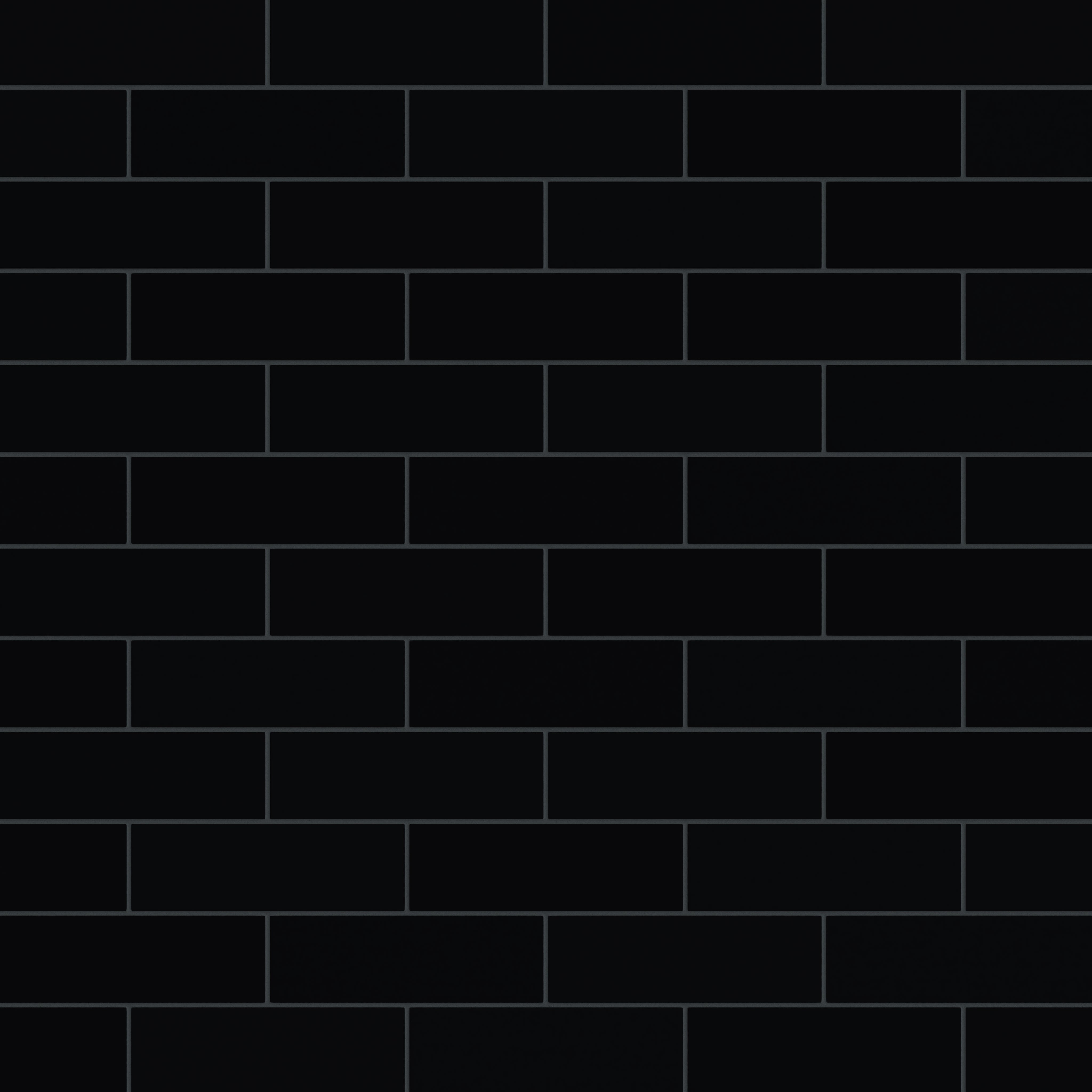 3x9 Natural Press Ceramic Tile in Bone Black Matte