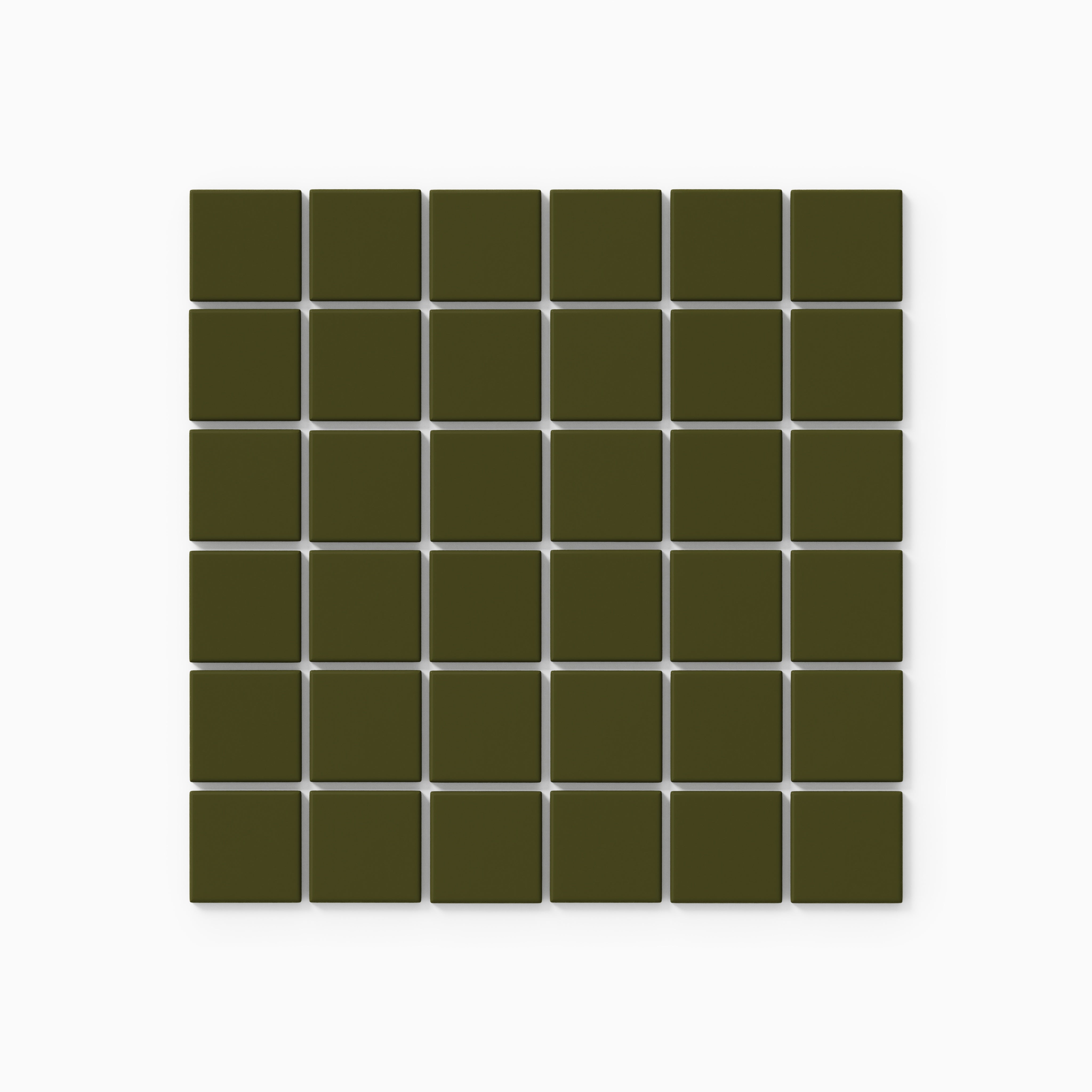 2x2 Straight Set Sheeted Original Ceramic Mosaic Tile in Bonsai Gloss
