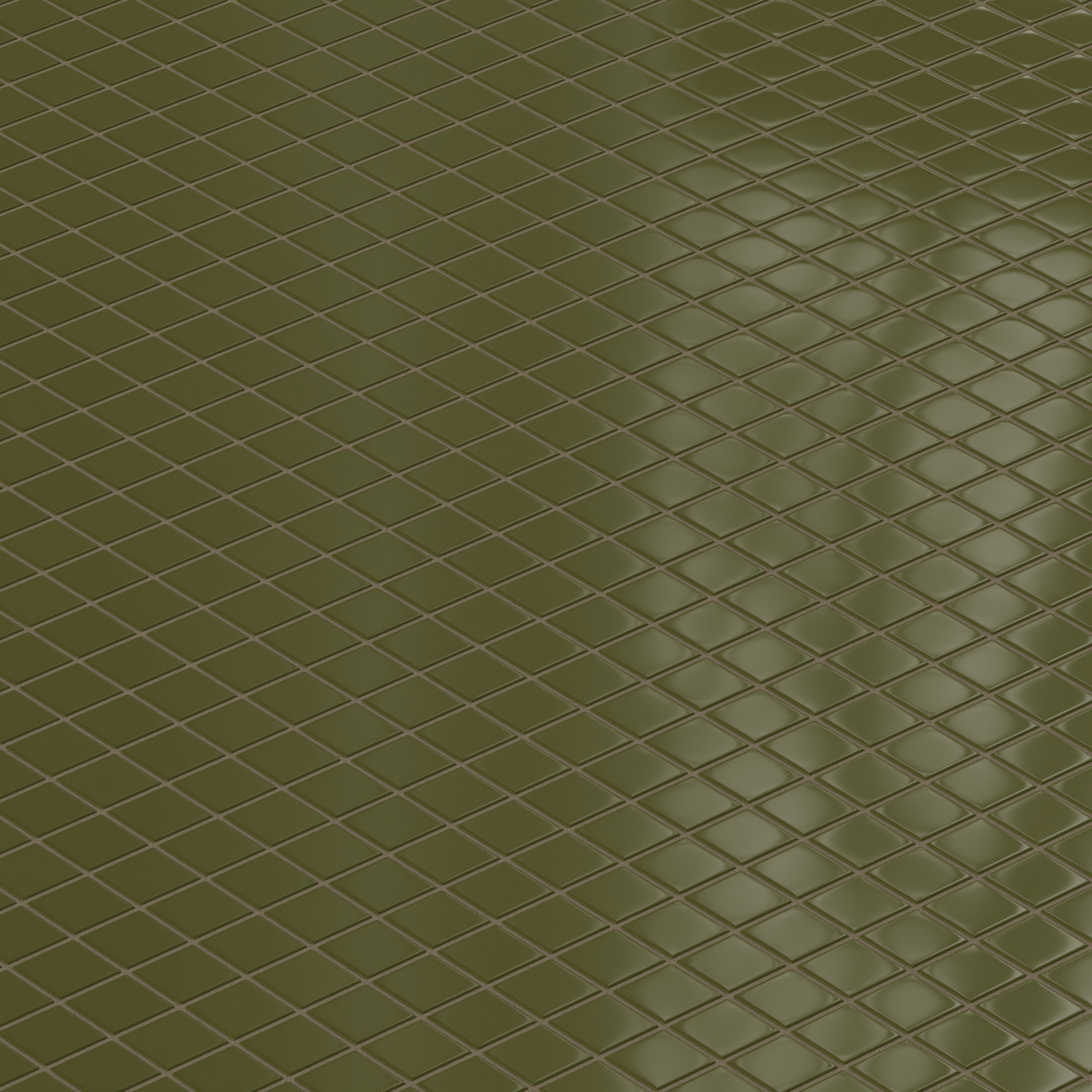 2x2 Straight Set Sheeted Original Ceramic Mosaic Tile in Bonsai Gloss