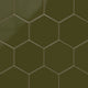8" Hexagon Original Ceramic Tile in Bonsai Gloss