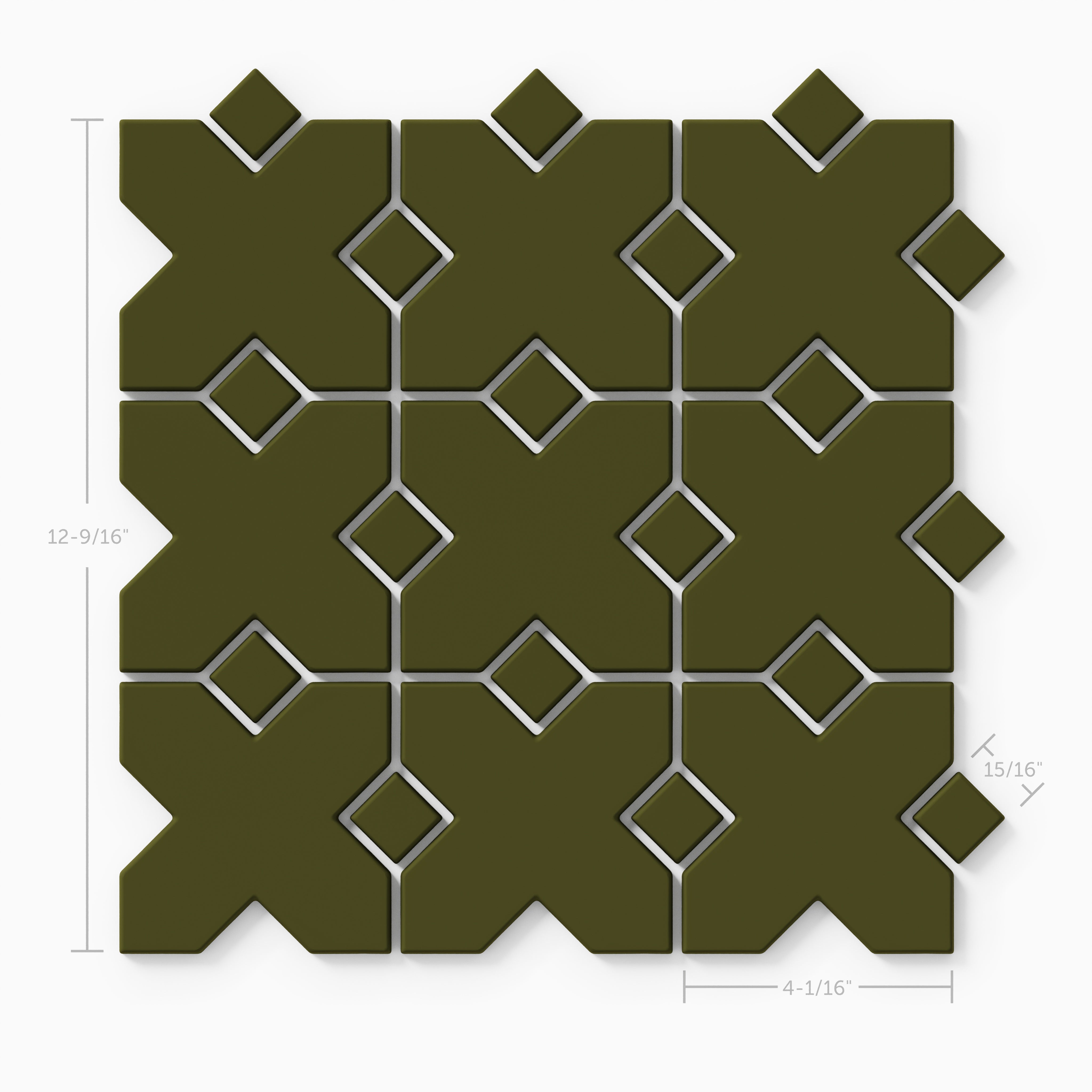 Hacienda Sheeted Original Ceramic Tile in Bonsai Matte