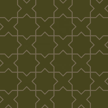Mini Star & Cross Original Ceramic Tile in Bonsai Matte