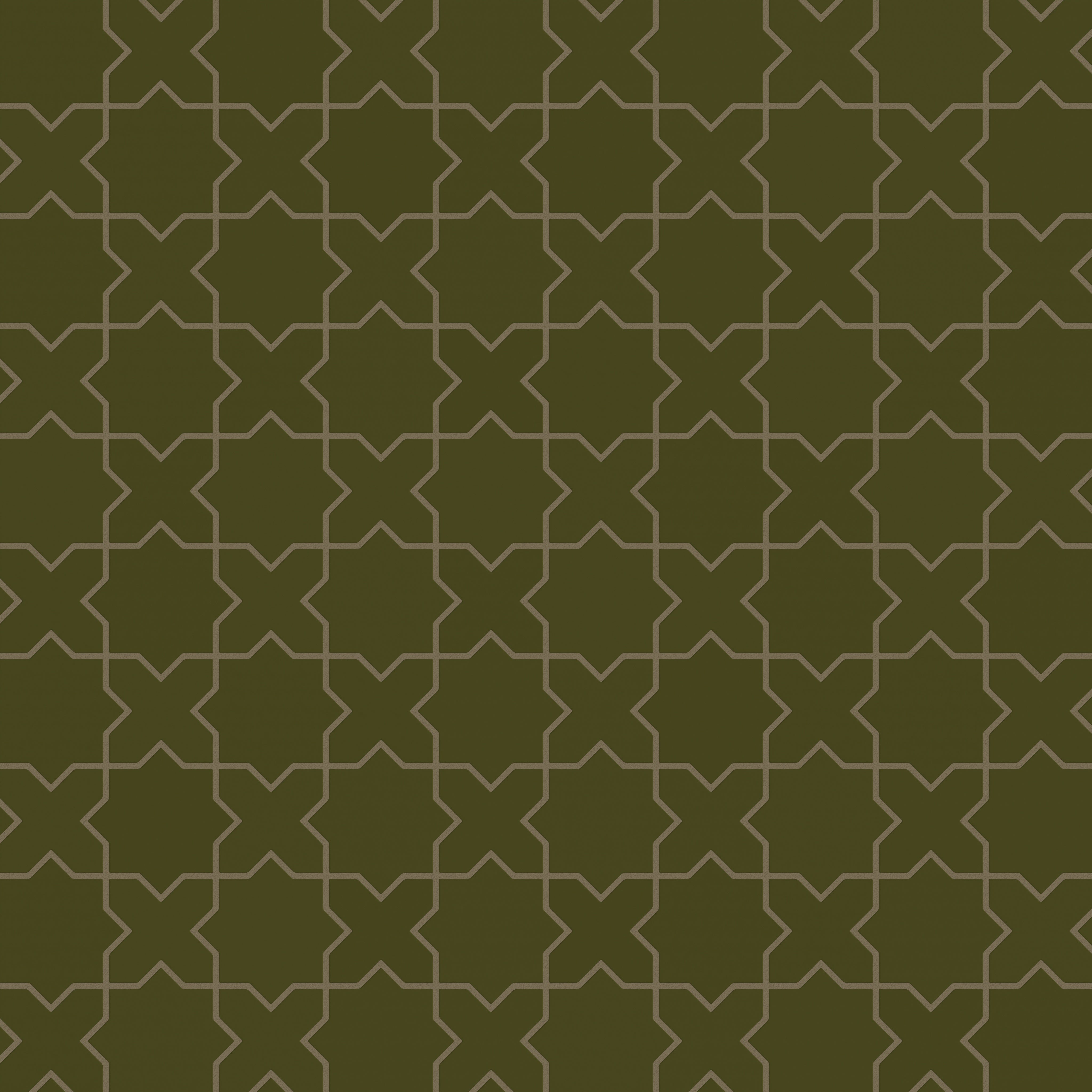 Mini Star & Cross Original Ceramic Tile in Bonsai Matte
