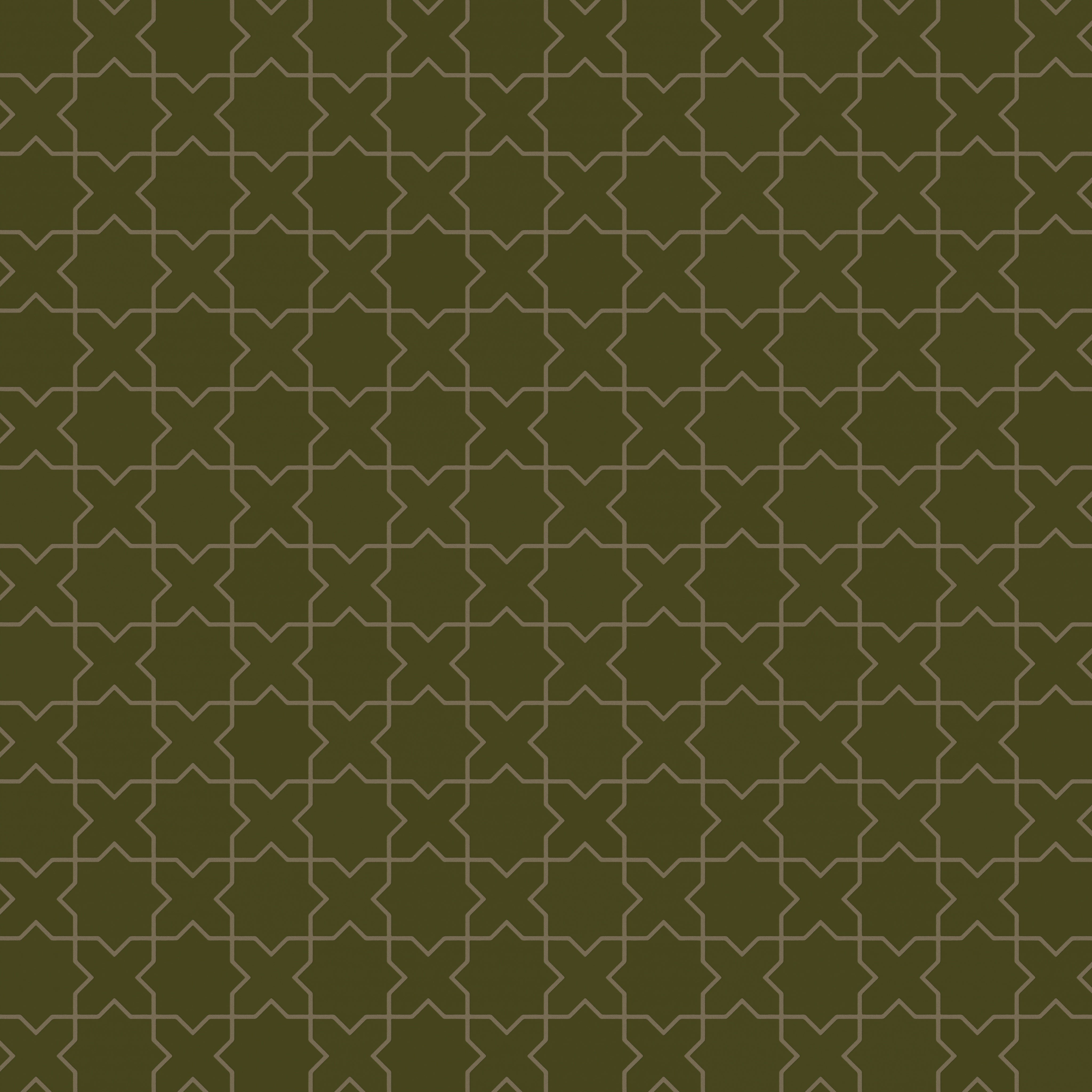 Mini Star & Cross Original Ceramic Tile in Bonsai Matte