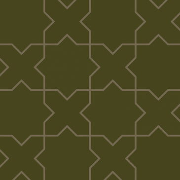 Star & Cross Original Ceramic Tile in Bonsai Matte