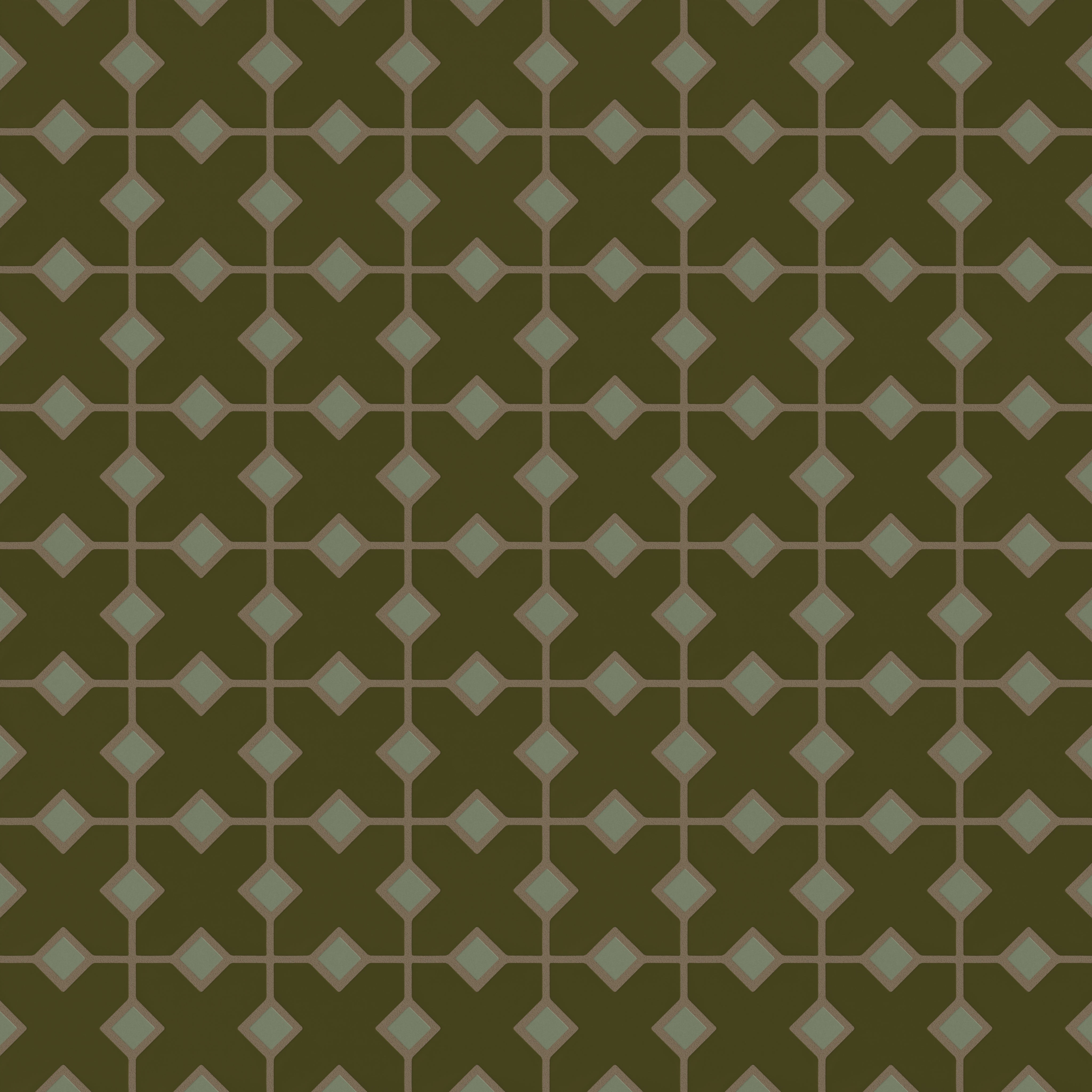 Hacienda Sheeted Original Ceramic Tile in Bonsai Matte & Peabody Matte