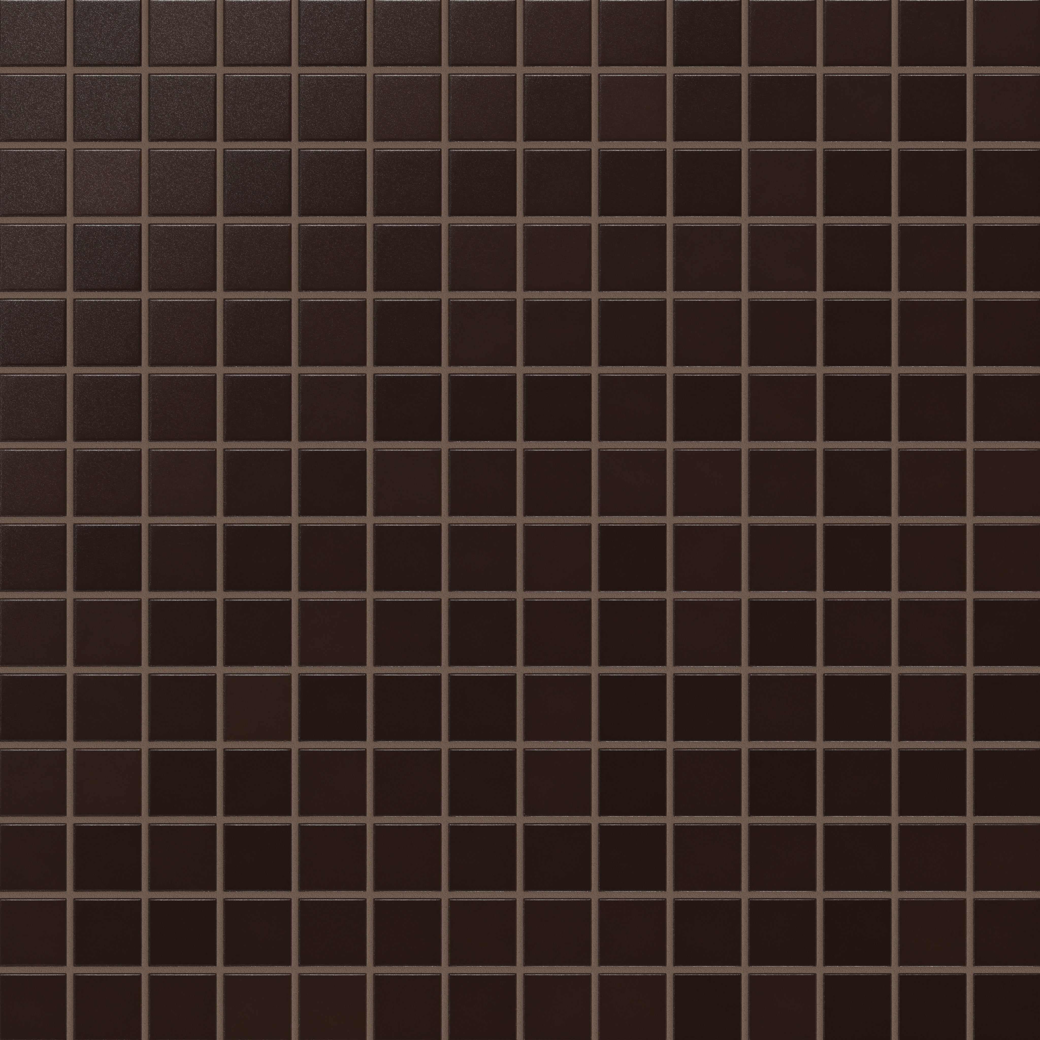 2x2 Straight Set Sheeted Original Ceramic Mosaic Tile in Burnt Umber