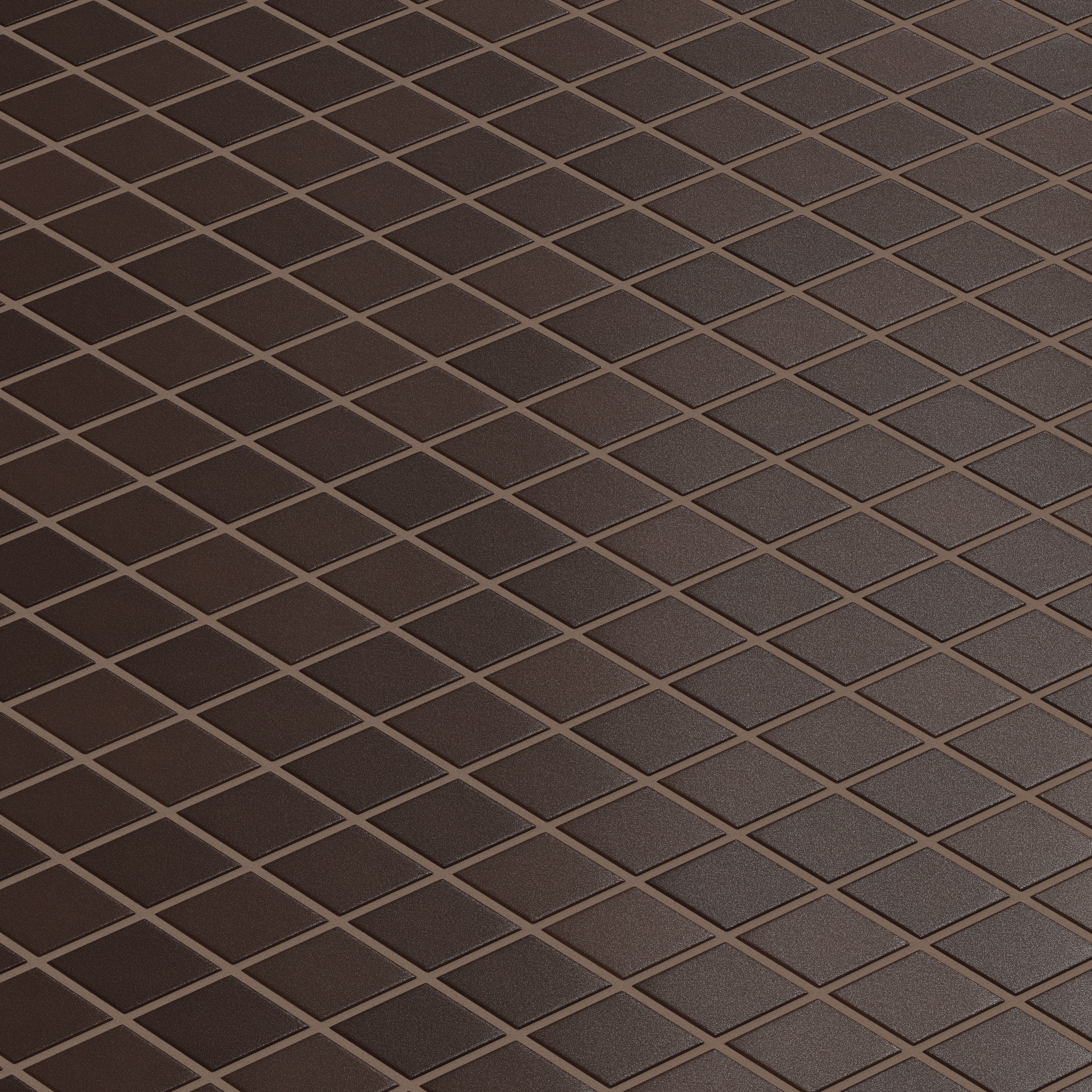 2x2 Straight Set Sheeted Original Ceramic Mosaic Tile in Burnt Umber