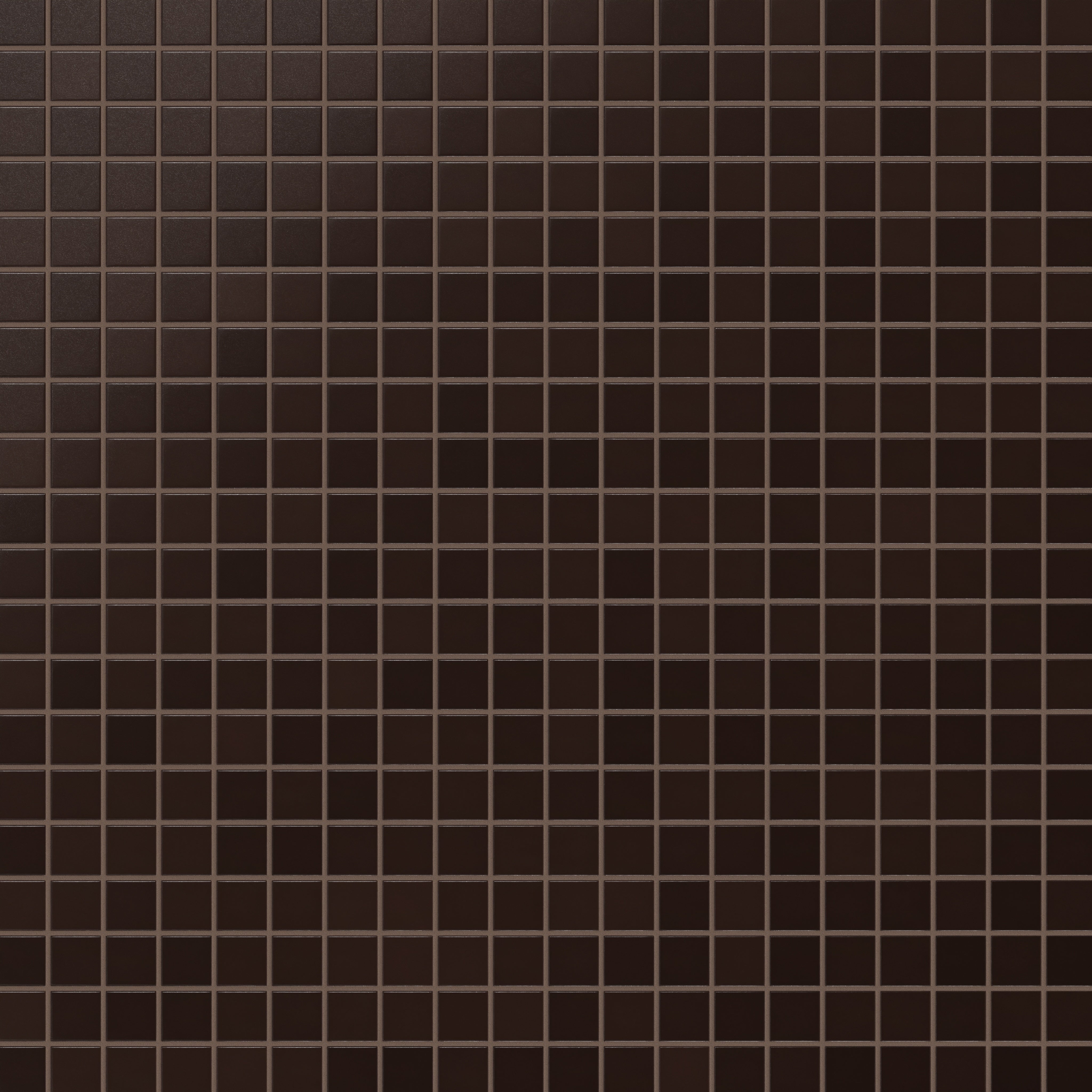 2x2 Straight Set Sheeted Original Ceramic Mosaic Tile in Burnt Umber