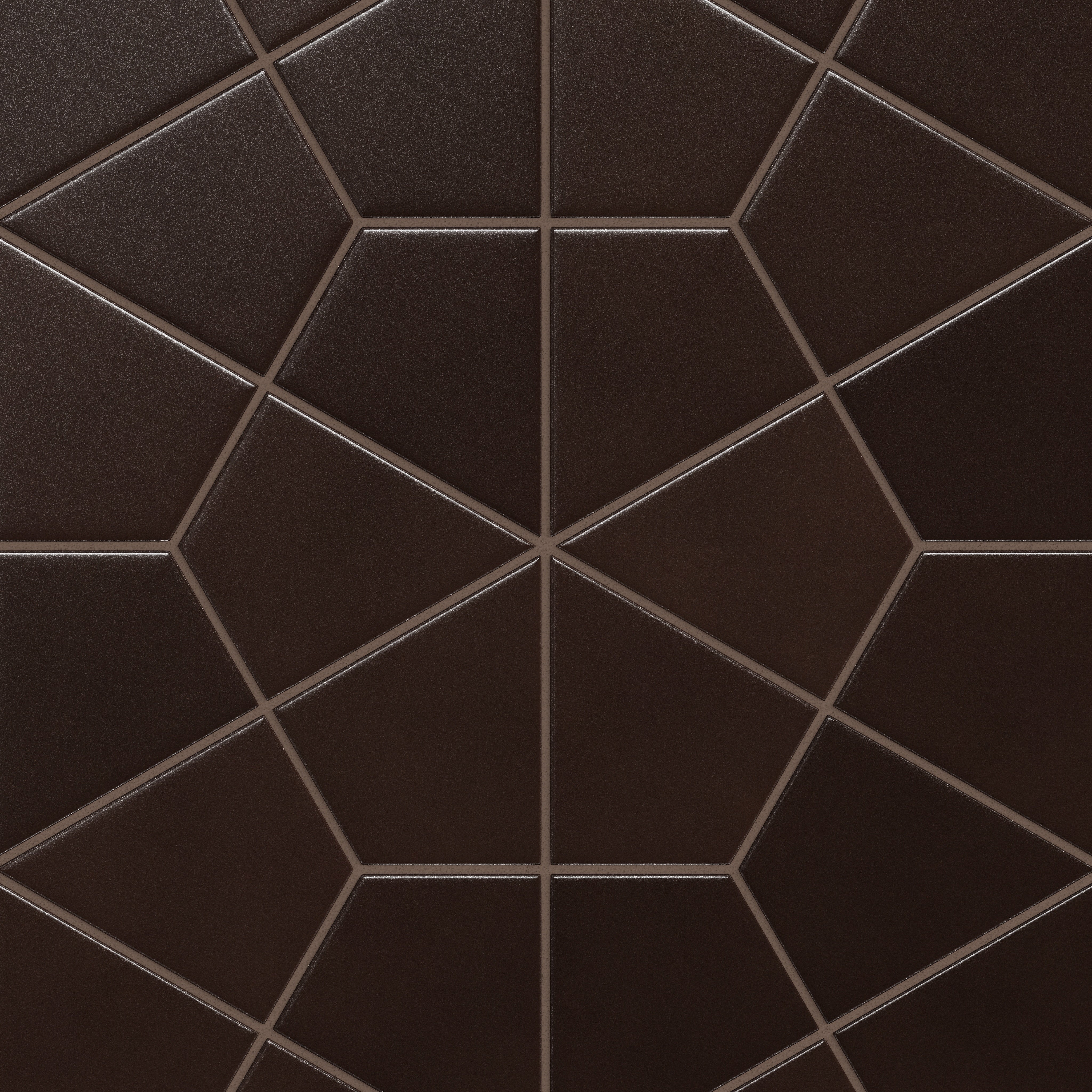 Hexite Original Ceramic Tile in Burnt Umber