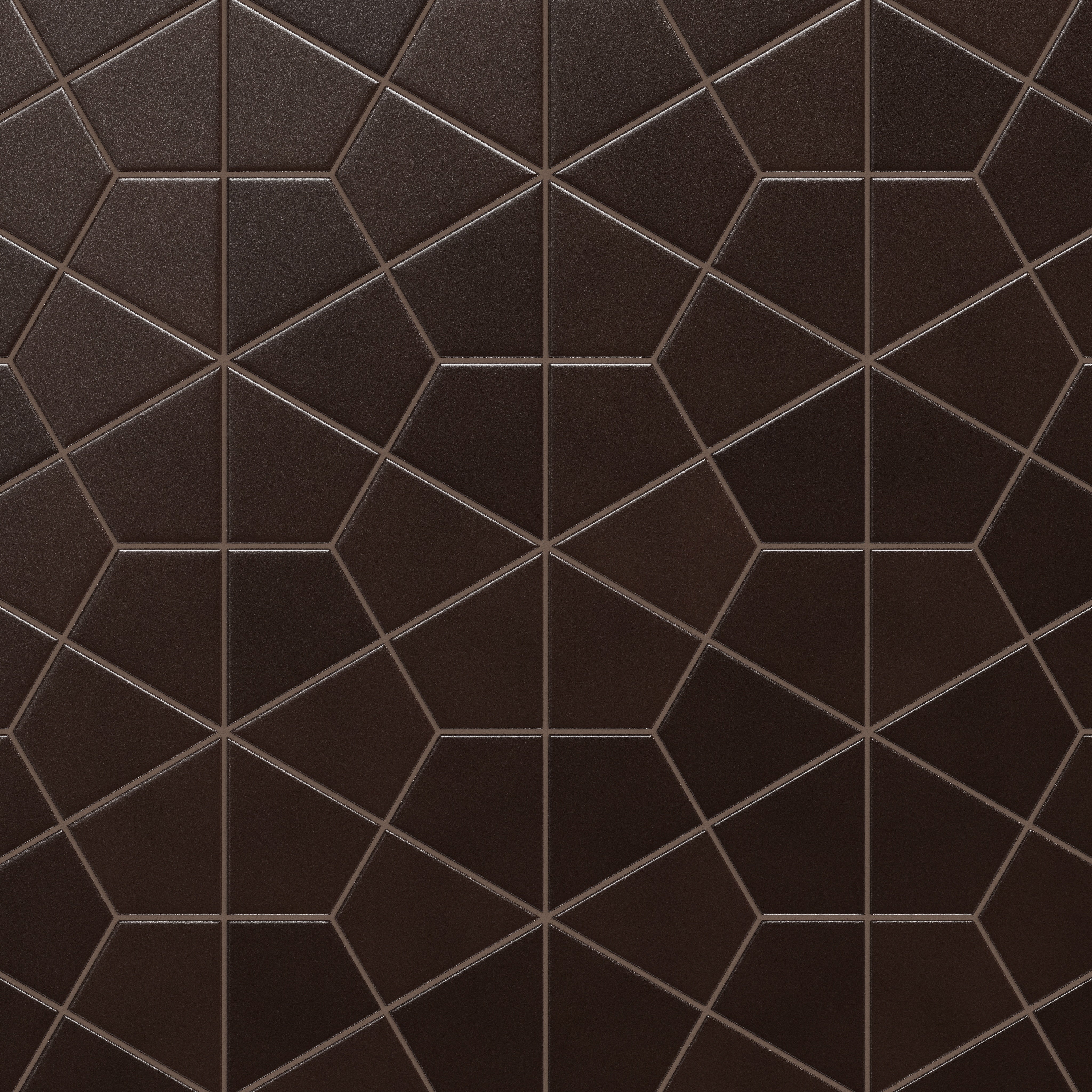 Hexite Original Ceramic Tile in Burnt Umber