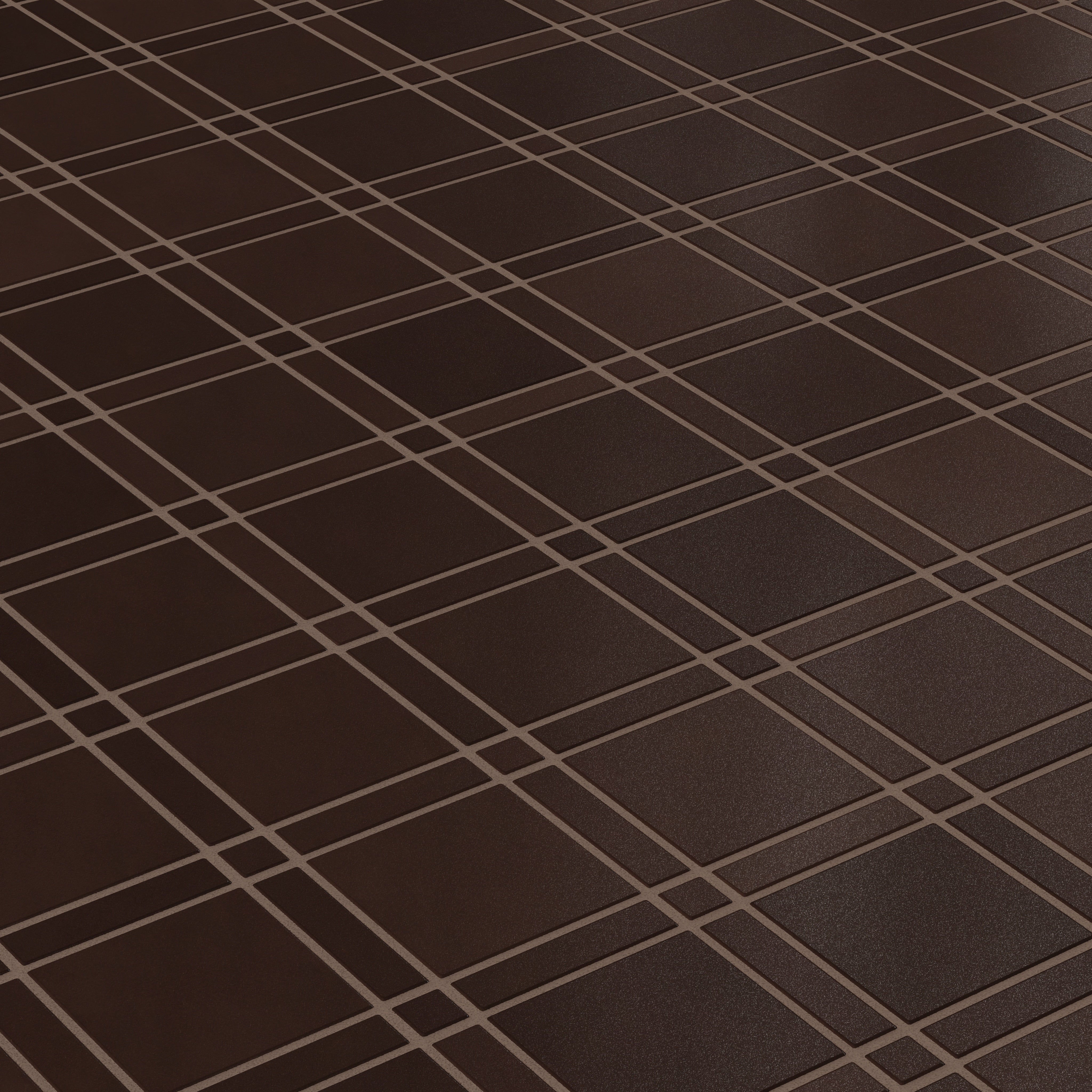 Lattice Sheeted Original Ceramic Tile in Burnt Umber