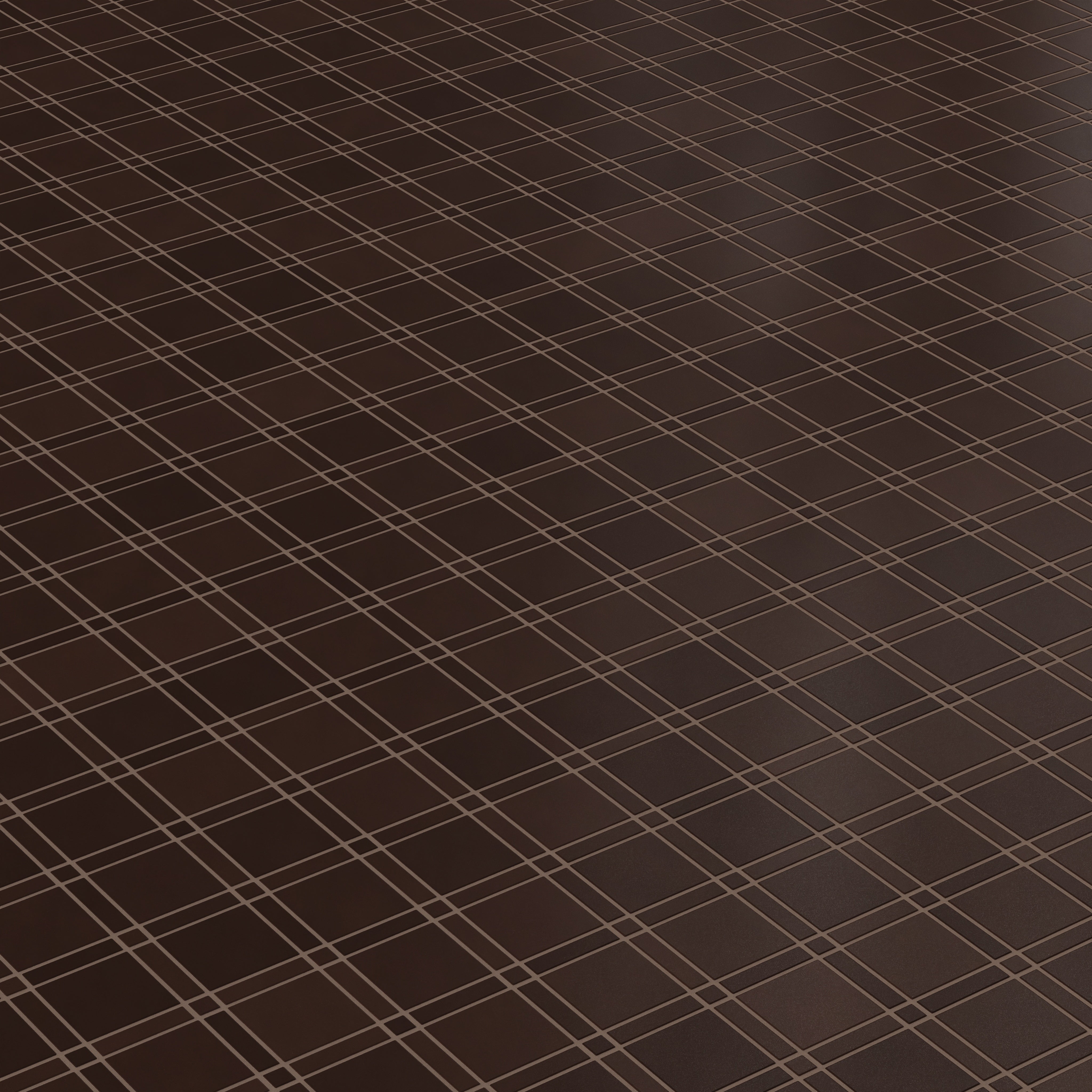 Lattice Sheeted Original Ceramic Tile in Burnt Umber