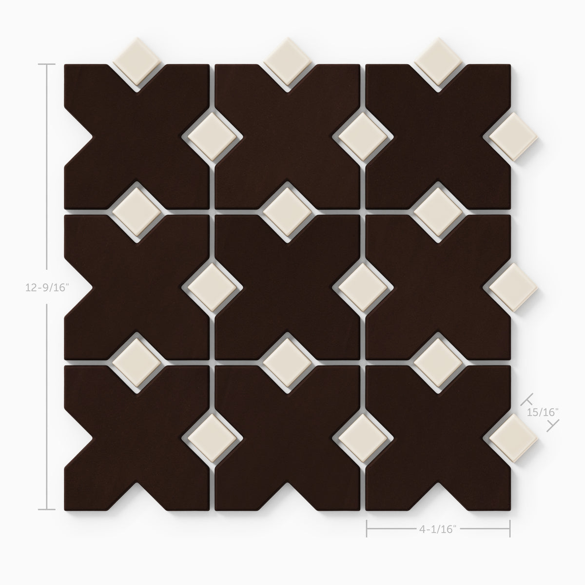 Burnt Umber & Sand Dune Hacienda Sheeted Matte Original Ceramic Tile