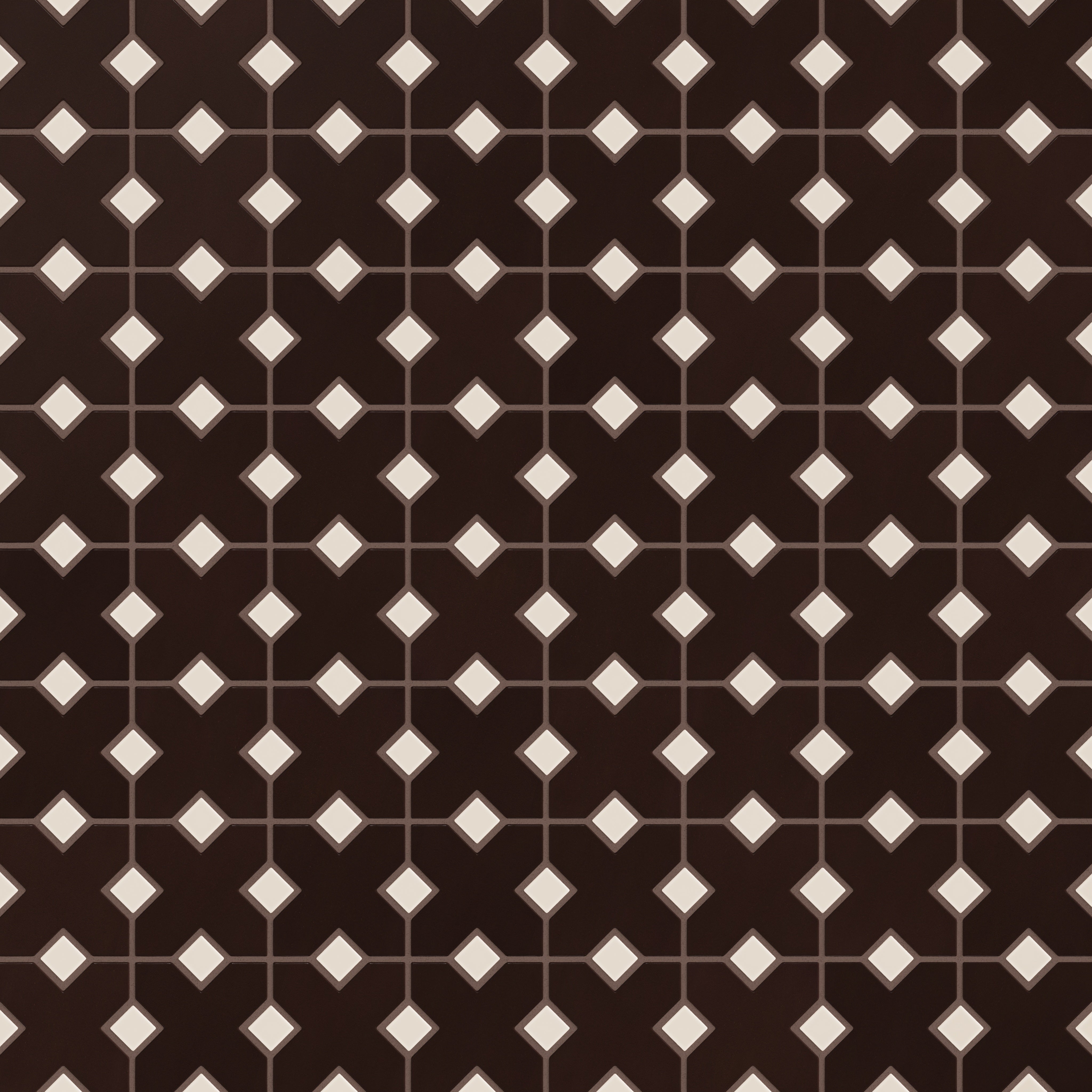 Hacienda Sheeted Original Ceramic Tile in Burnt Umber & Sand Dune Matte