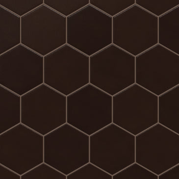 6" Hexagon Original Ceramic Tile in Burnt Umber