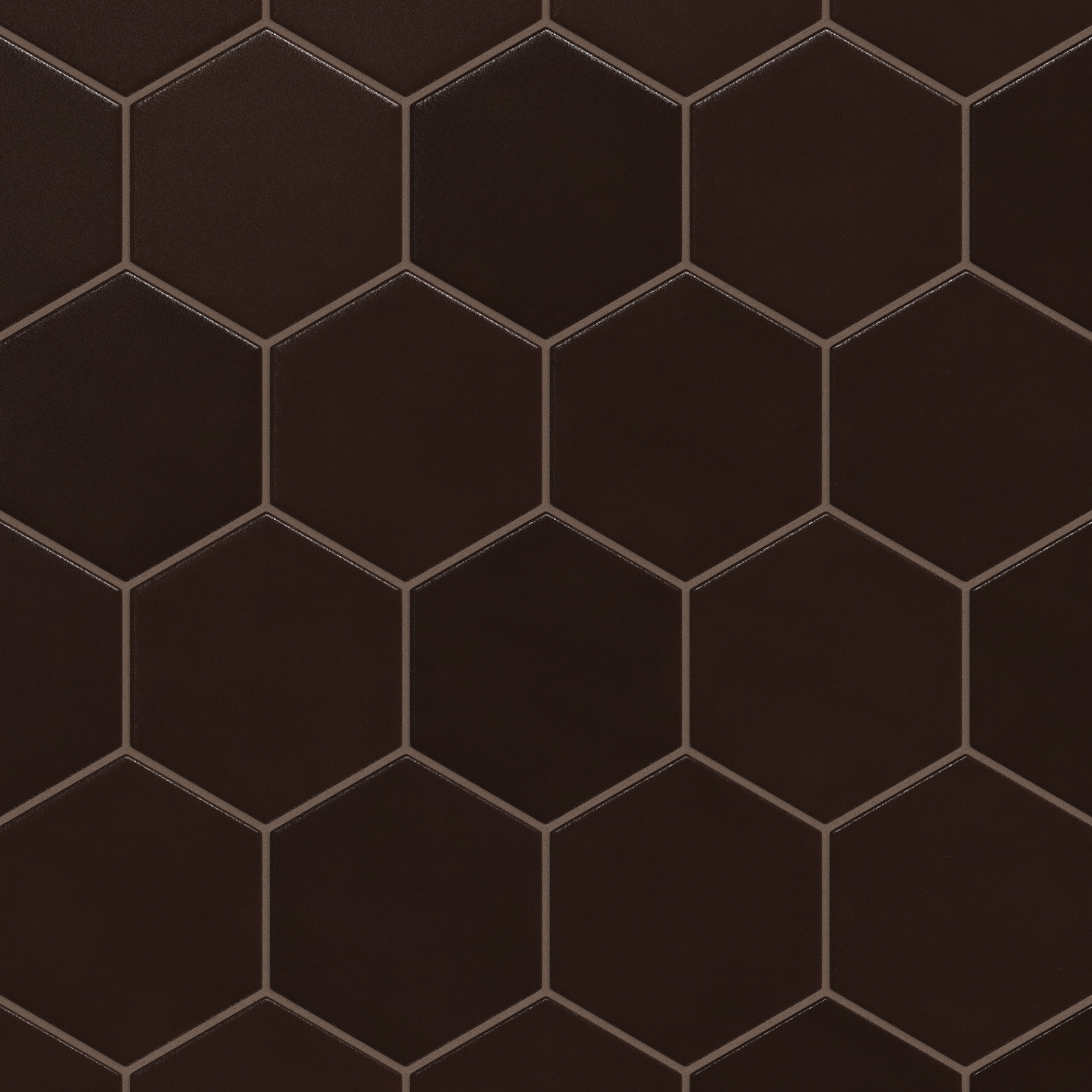 6" Hexagon Original Ceramic Tile in Burnt Umber