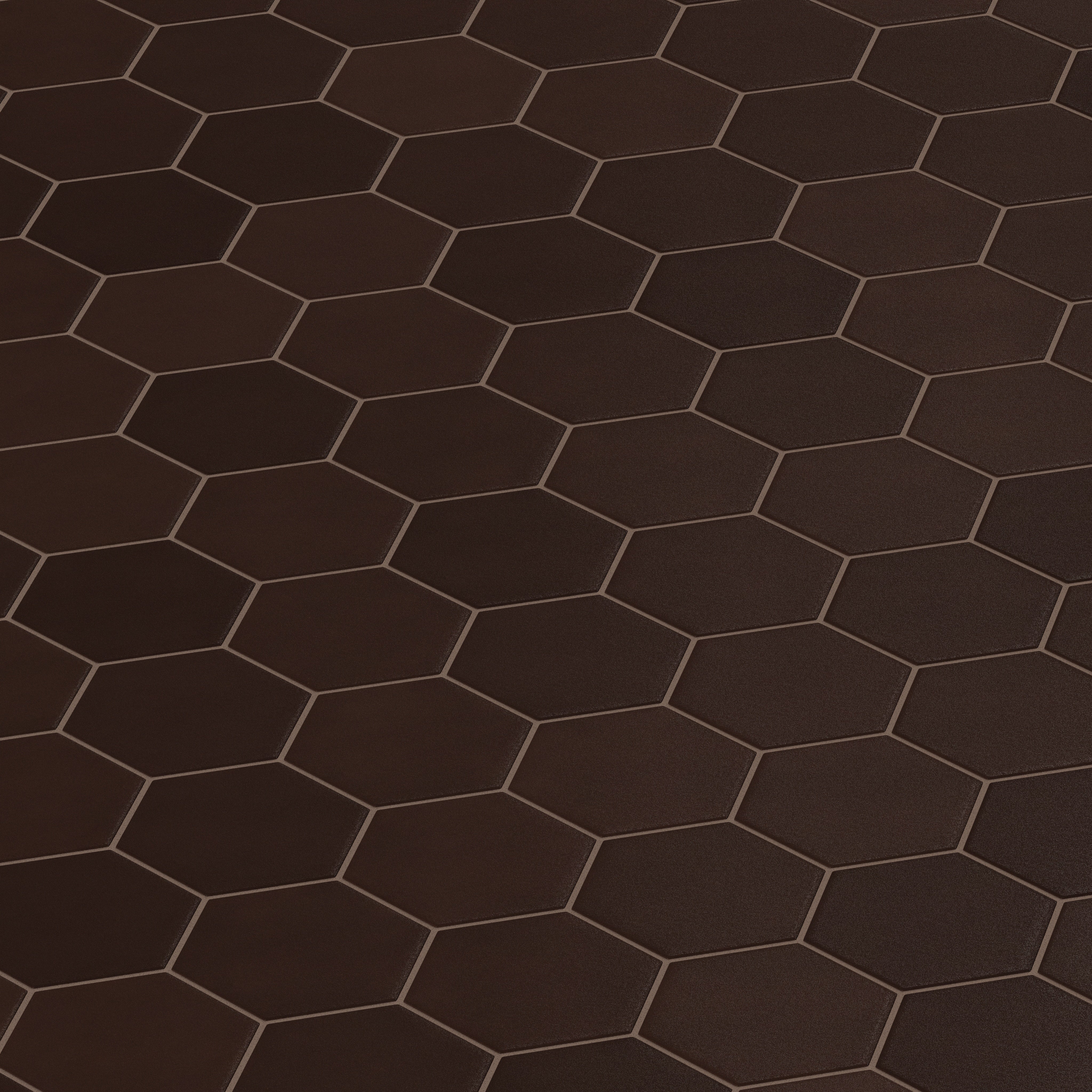 6" Hexagon Original Ceramic Tile in Burnt Umber