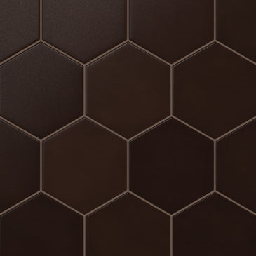 8" Hexagon Original Ceramic Tile in Burnt Umber