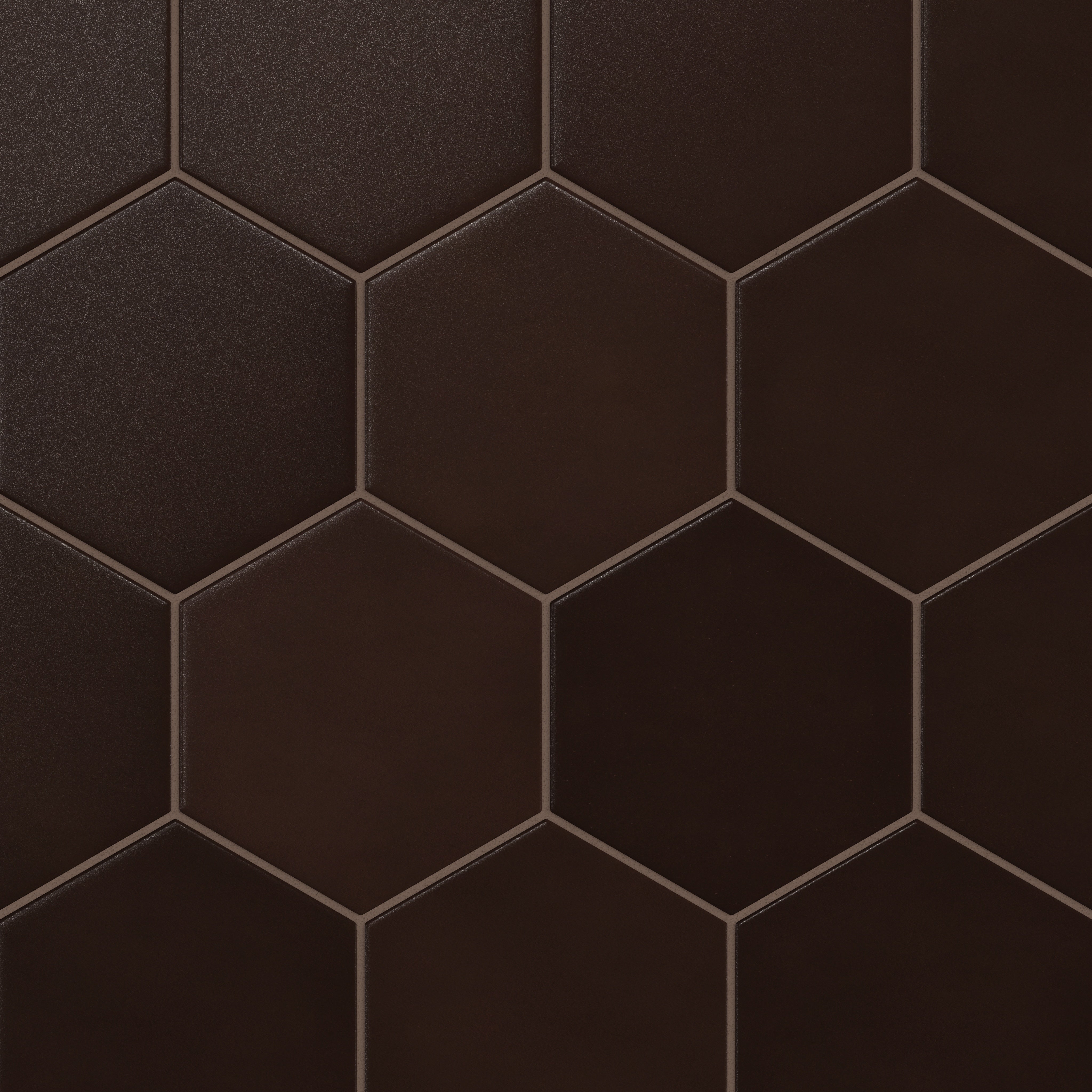 8" Hexagon Original Ceramic Tile in Burnt Umber