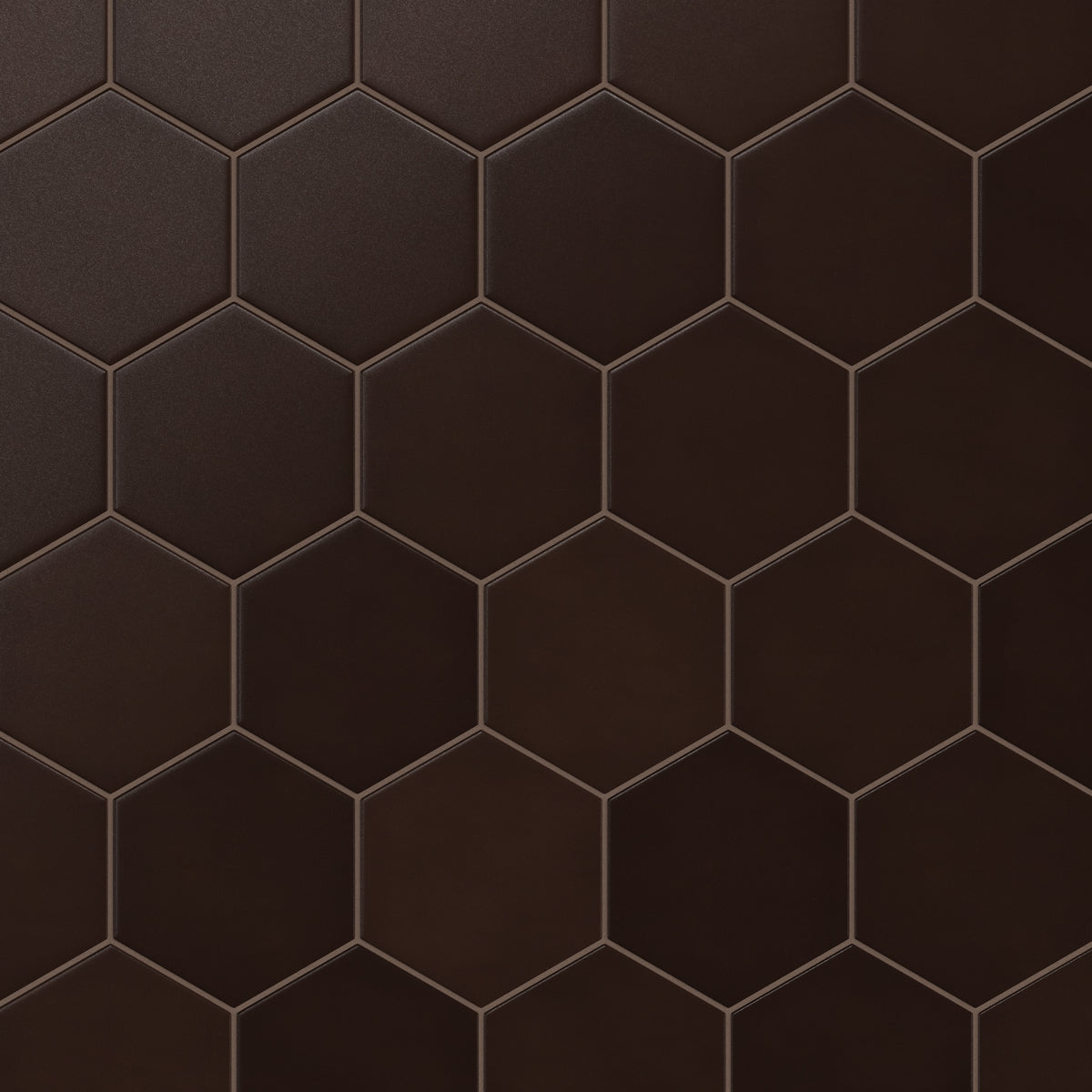 8" Hexagon Original Ceramic Tile in Burnt Umber