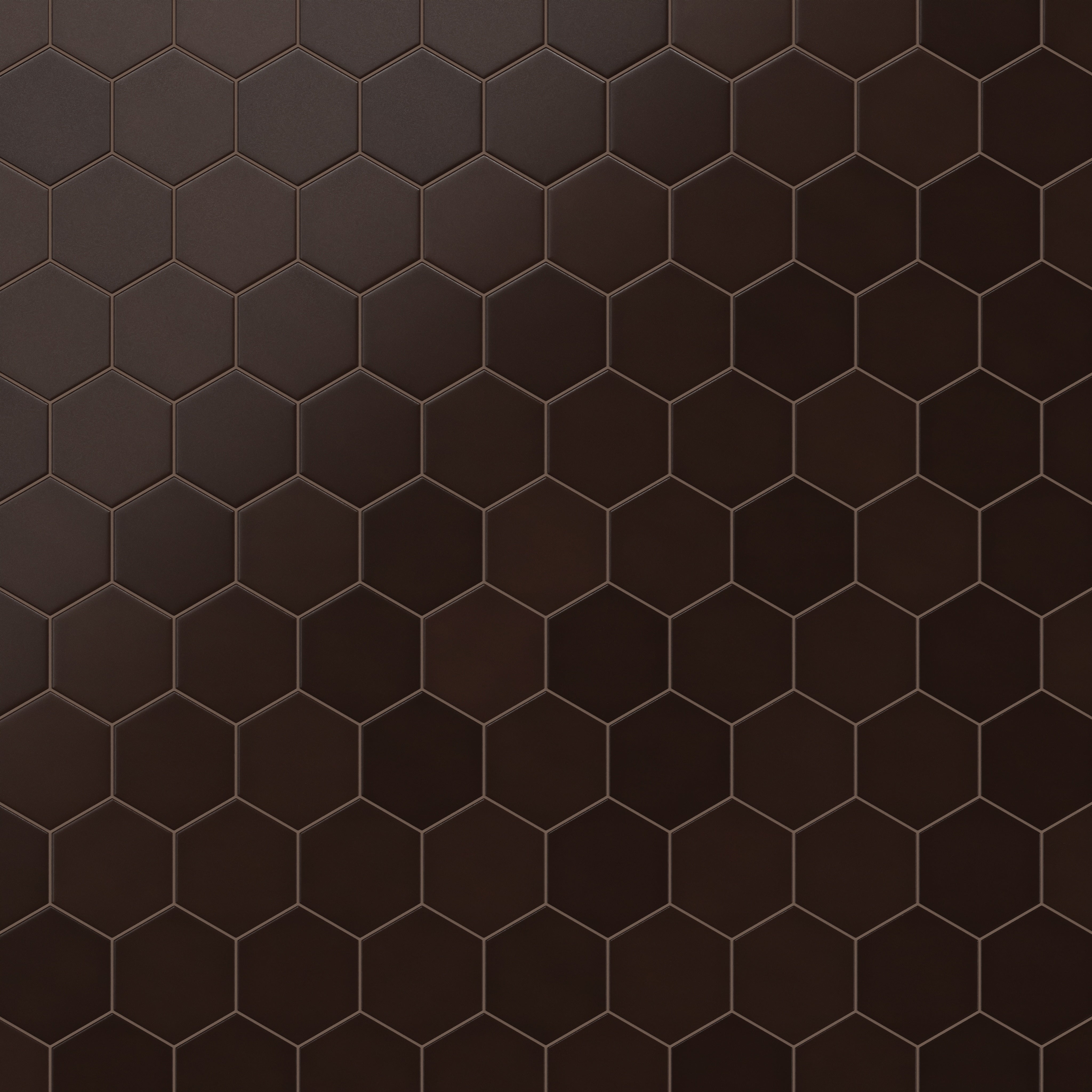 8" Hexagon Original Ceramic Tile in Burnt Umber