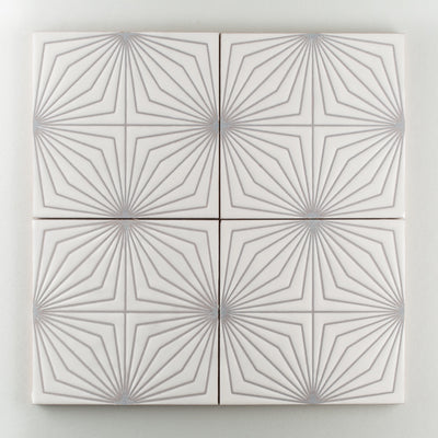 8x8 Handpainted Sample Starburst  in Neutral Motif