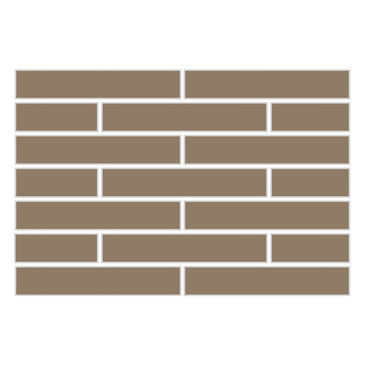 1x6 Half Offset Sheeted Original Ceramic Mosaic Tile in Sandstone Gloss