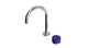 Foundry One Handle Deck Mount Gooseneck Lavatory Faucet with Groove Ceramic Knob Handle in Polished Chrome