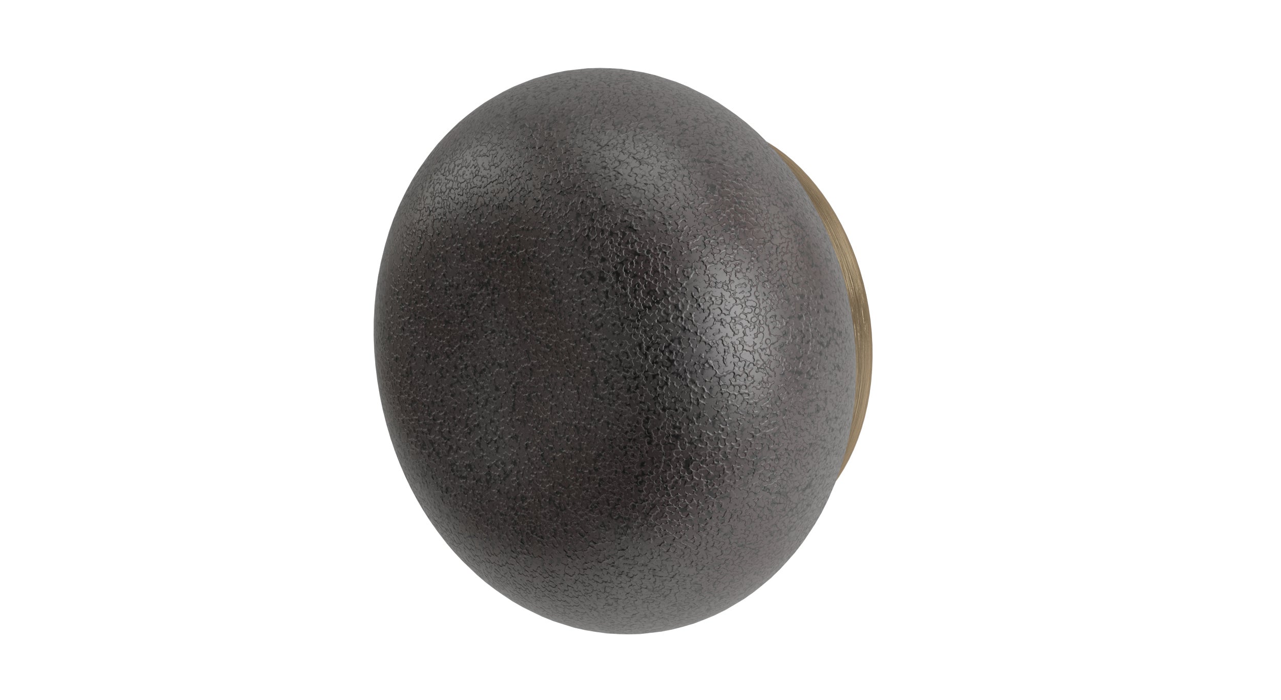 Foundry One Handle Wall Mount Diverter/Volume Control Shower Trim with Pebble Ceramic Knob Handle in Antique Brass