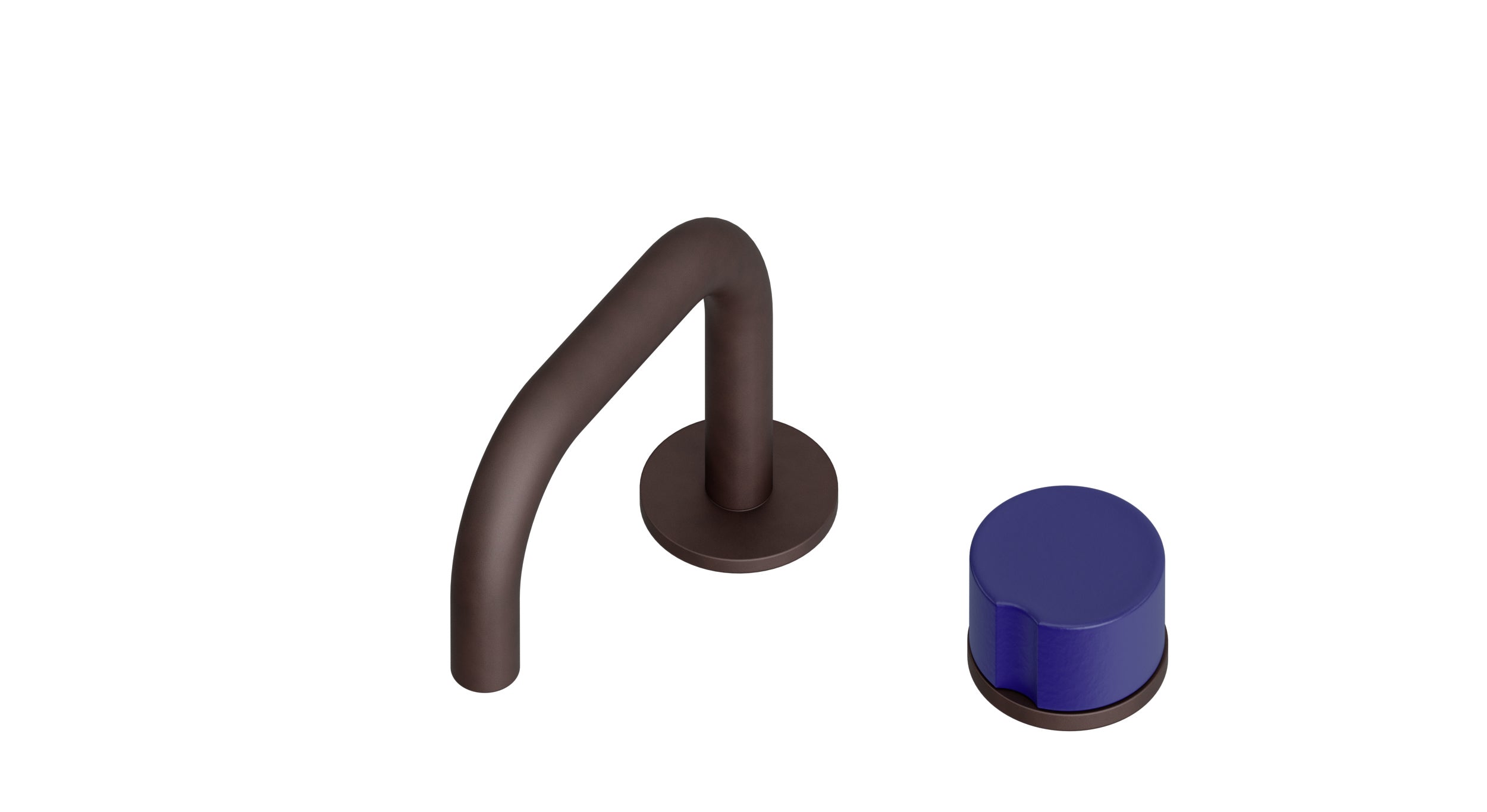 Foundry One Handle Deck Mount Squaretop Lavatory Faucet with Groove Ceramic Knob Handle