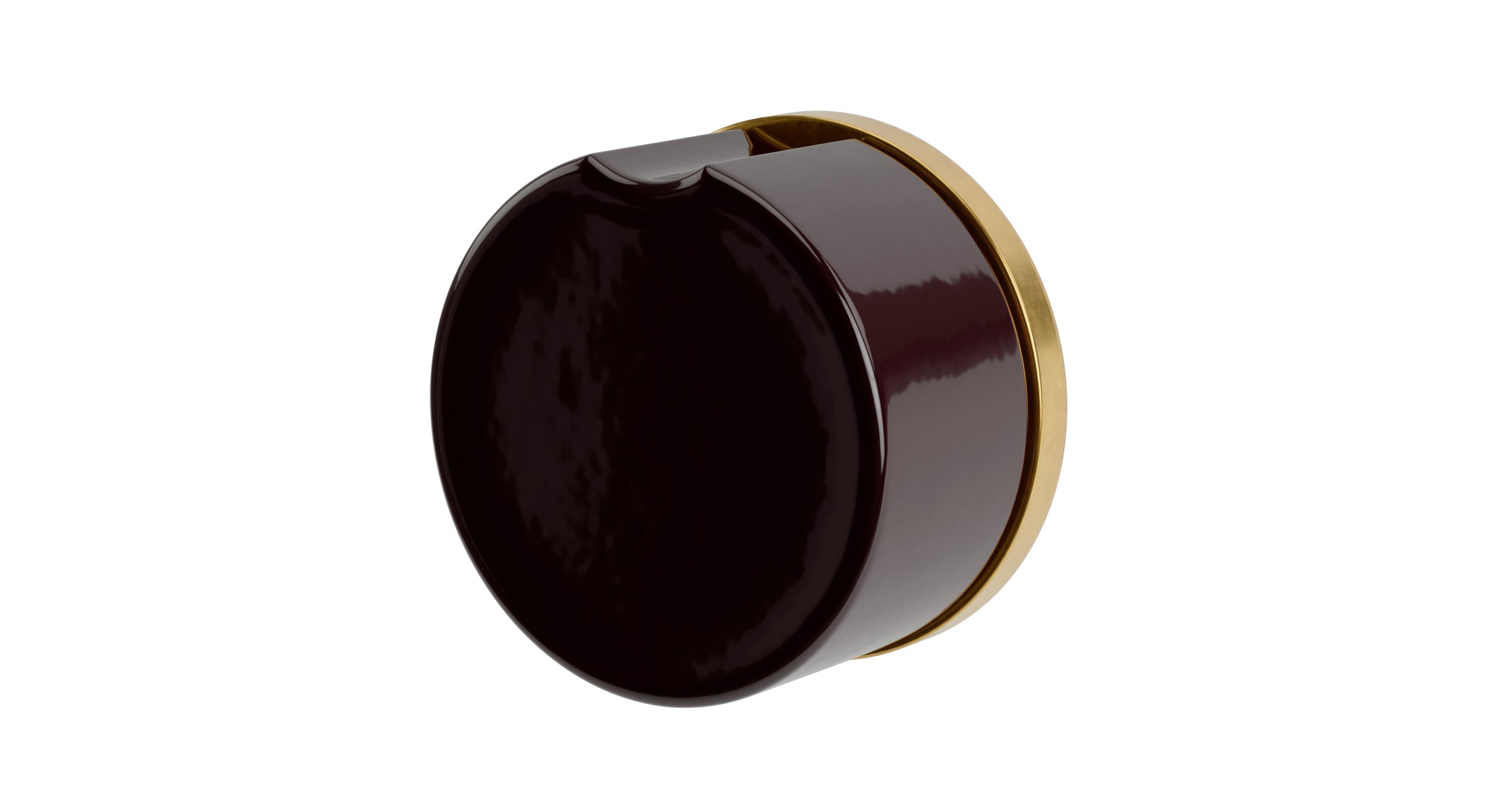 Foundry One Handle Wall Mount Diverter/Volume Control Shower Trim with Groove Ceramic Knob Handle in French Brass