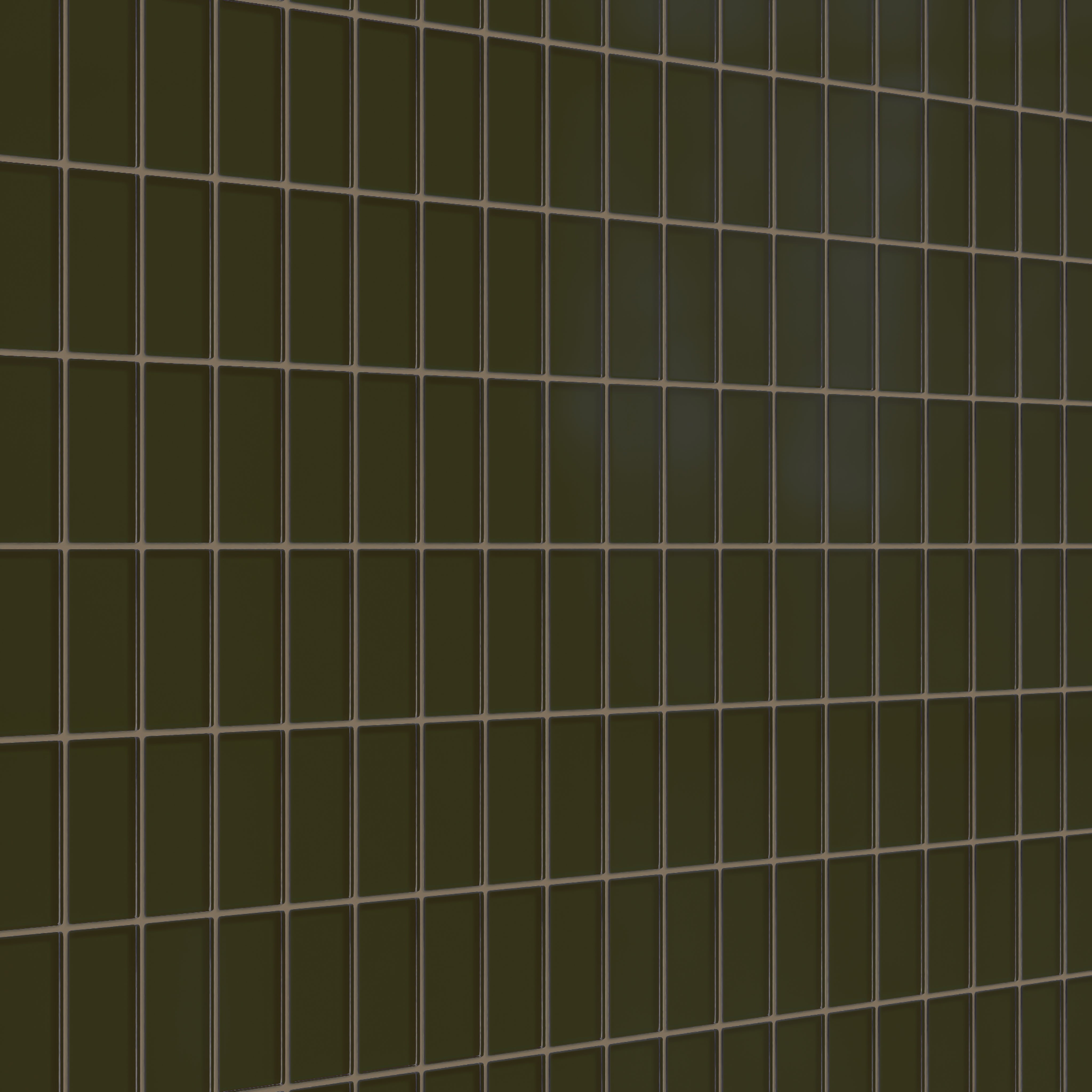 2x4 Straight Set Sheeted Glass Mosaic Tile in Catbird Matte