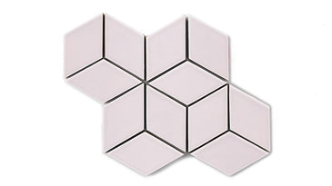 Small Diamond Sheeted - Escher Original Ceramic Mosaic Tile in Evening Glow Gloss