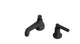 Emerson One Handle Deck Mount Low Hexagon Lavatory Faucet with Classic Lever Handle in Matte Black