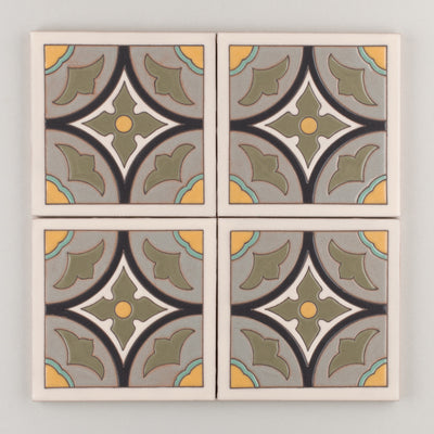 6x6 Handpainted Sample Old California #5  in Neutral Motif