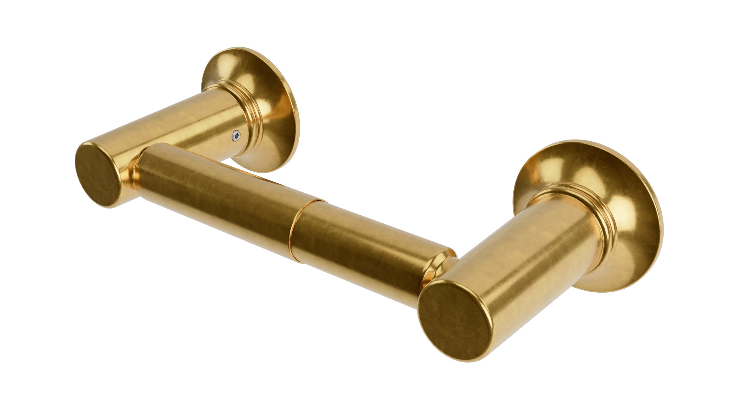 Emerson Double Post Paper Holder in French Brass