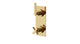 Flatiron Two Handle Wall Mount Shower Trim with Linear Cross/Linear Lever Handles in Polished Brass