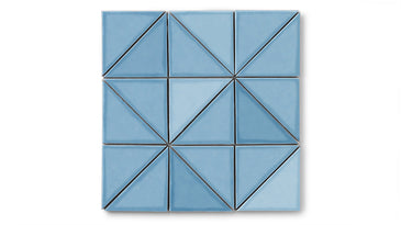 4" Triangle Original Ceramic Tile in Caribbean Sea Gloss
